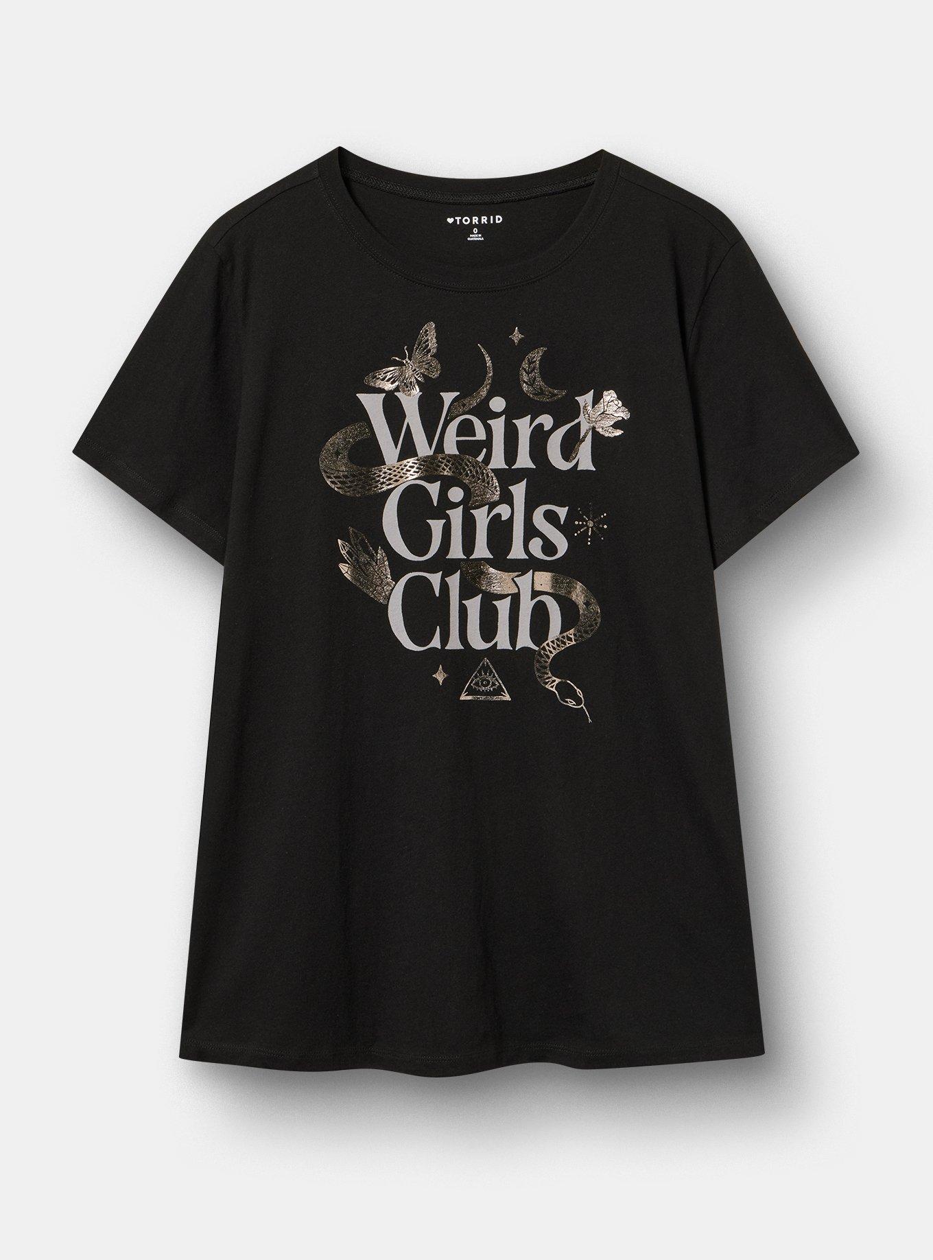Classic Heritage Jersey Crew Tee, WEIRDS GIRL CLUB DEEP BLACK, hi-res