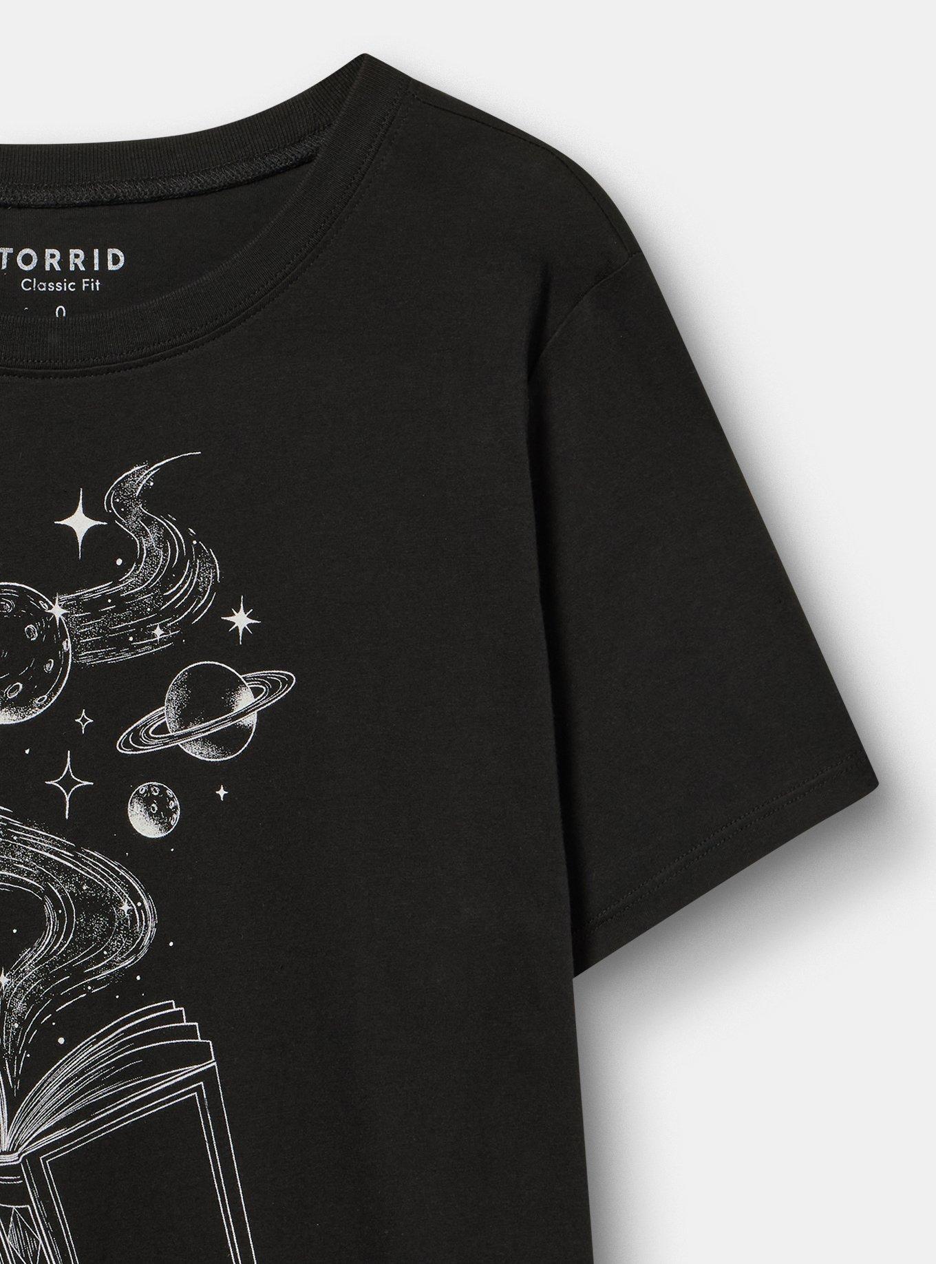 Classic Heritage Jersey Crew Tee, CELESTIAL READS DEEP BLACK, alternate