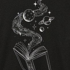 Classic Heritage Jersey Crew Tee, CELESTIAL READS DEEP BLACK, swatch