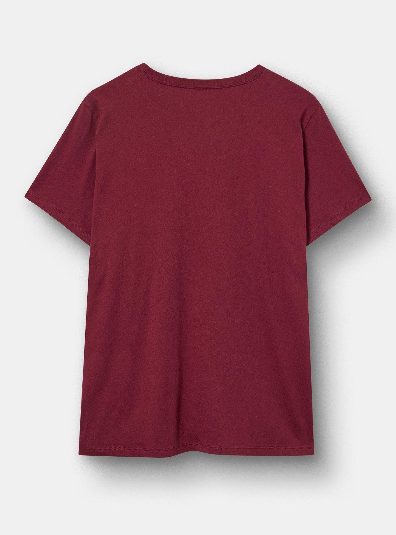 Classic Heritage Jersey Crew Tee, TRUE CRIME AND WINE MAROON BANNER, alternate