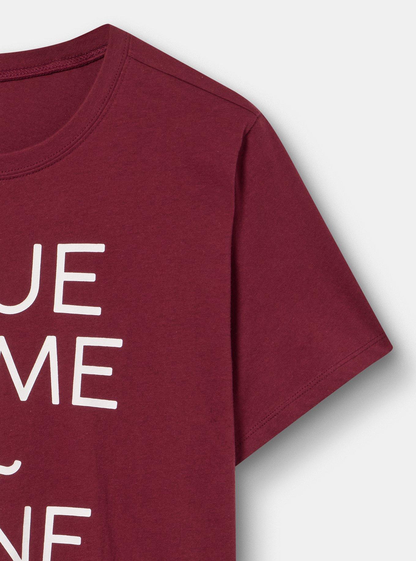 Classic Heritage Jersey Crew Tee, TRUE CRIME AND WINE MAROON BANNER, alternate