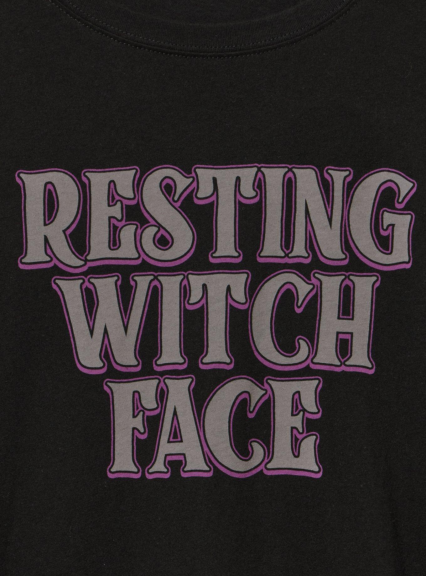 Classic Heritage Jersey Crew Tee, RESTING WITCH FACE DEEP BLACK, alternate
