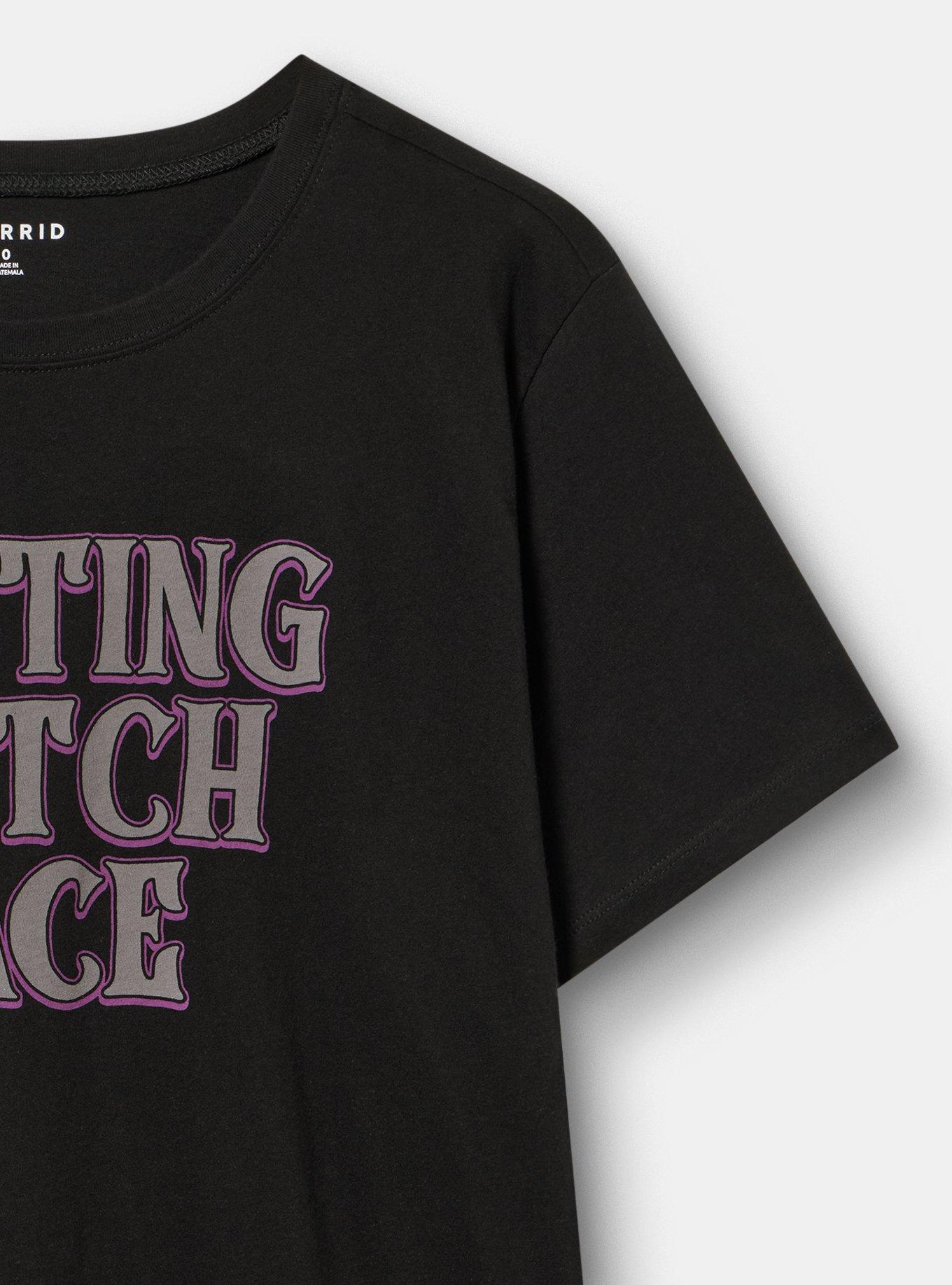 Classic Heritage Jersey Crew Tee, RESTING WITCH FACE DEEP BLACK, alternate
