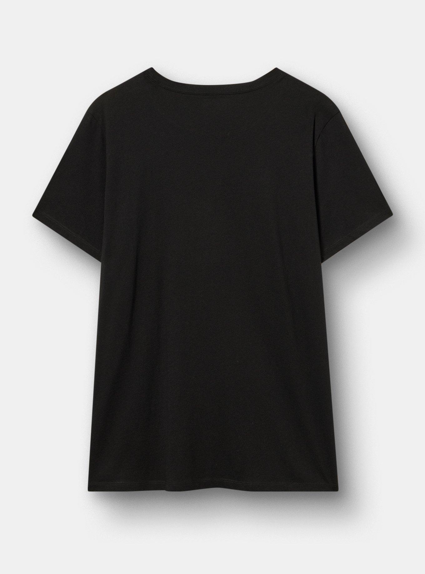 Classic Heritage Jersey Crew Tee, RESTING WITCH FACE DEEP BLACK, hi-res
