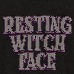 Classic Heritage Jersey Crew Tee, RESTING WITCH FACE DEEP BLACK, swatch