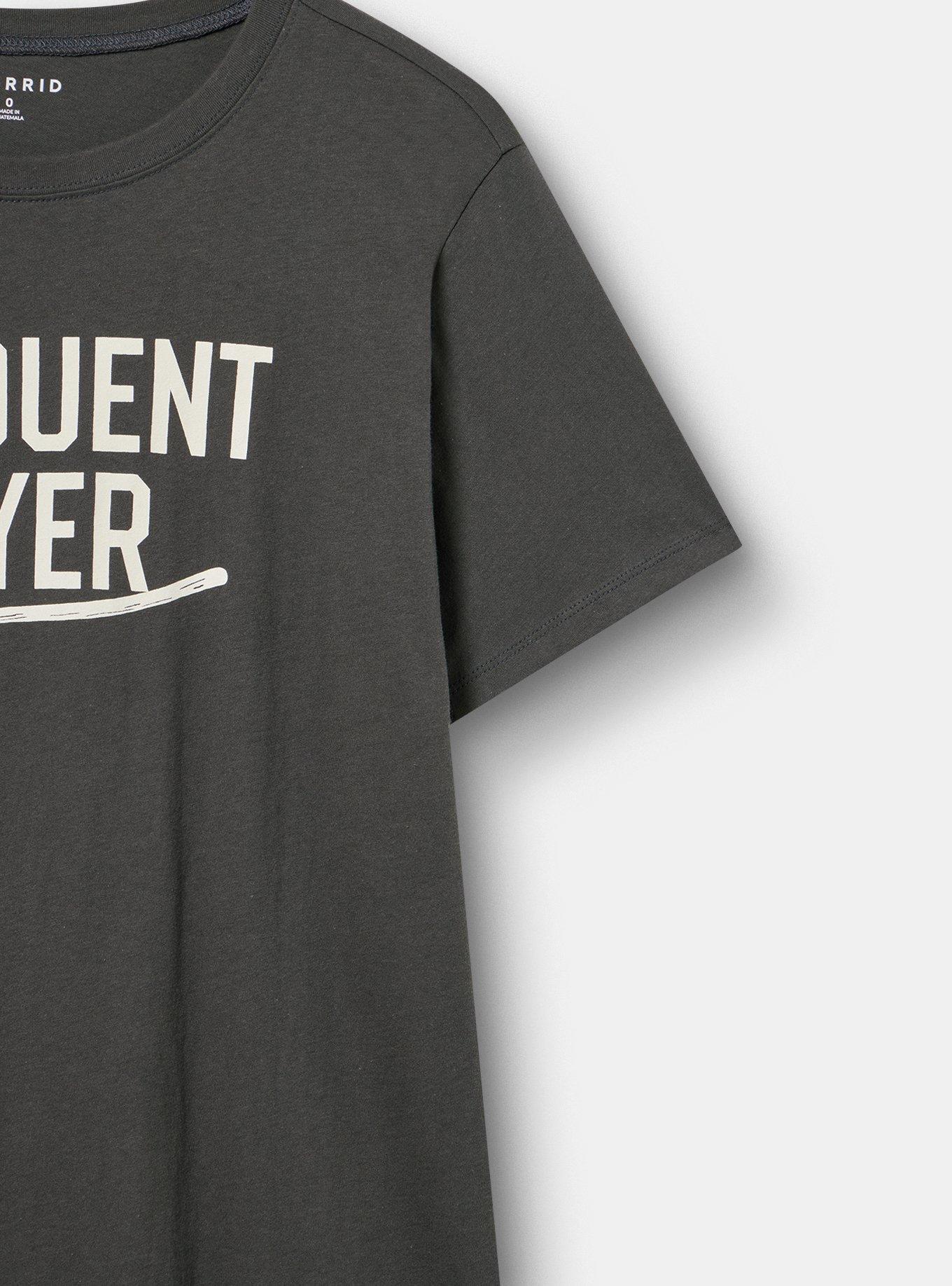Plus Size Classic Heritage Jersey Crew Tee, FREQUENT FLYER VINTAGE BLACK, alternate