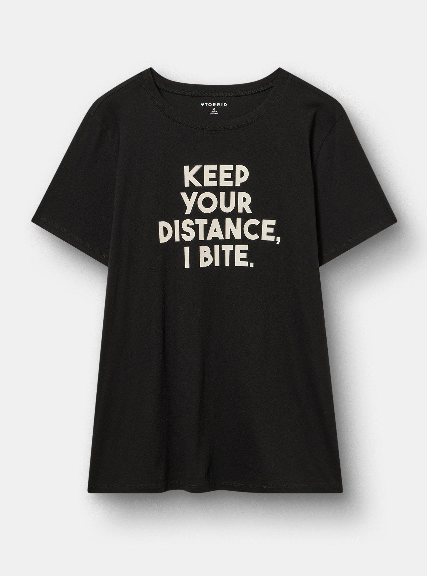 Classic Heritage Jersey Crew Tee, KEEP DISTANCE DEEP BLACK, hi-res