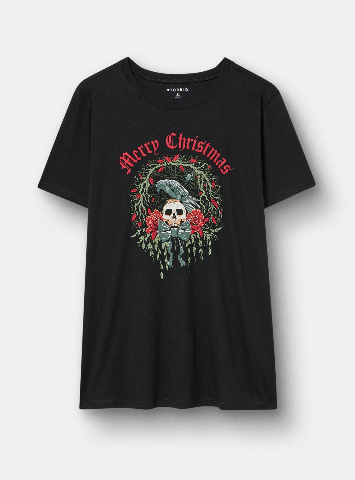 Classic Fit Heritage Jersey Crew, MERRY CHRISTMAS DEEP BLACK, hi-res