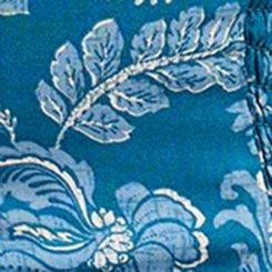 Plus Size Corset Crop Top, DEVY FLORAL BLUESTEEL, swatch