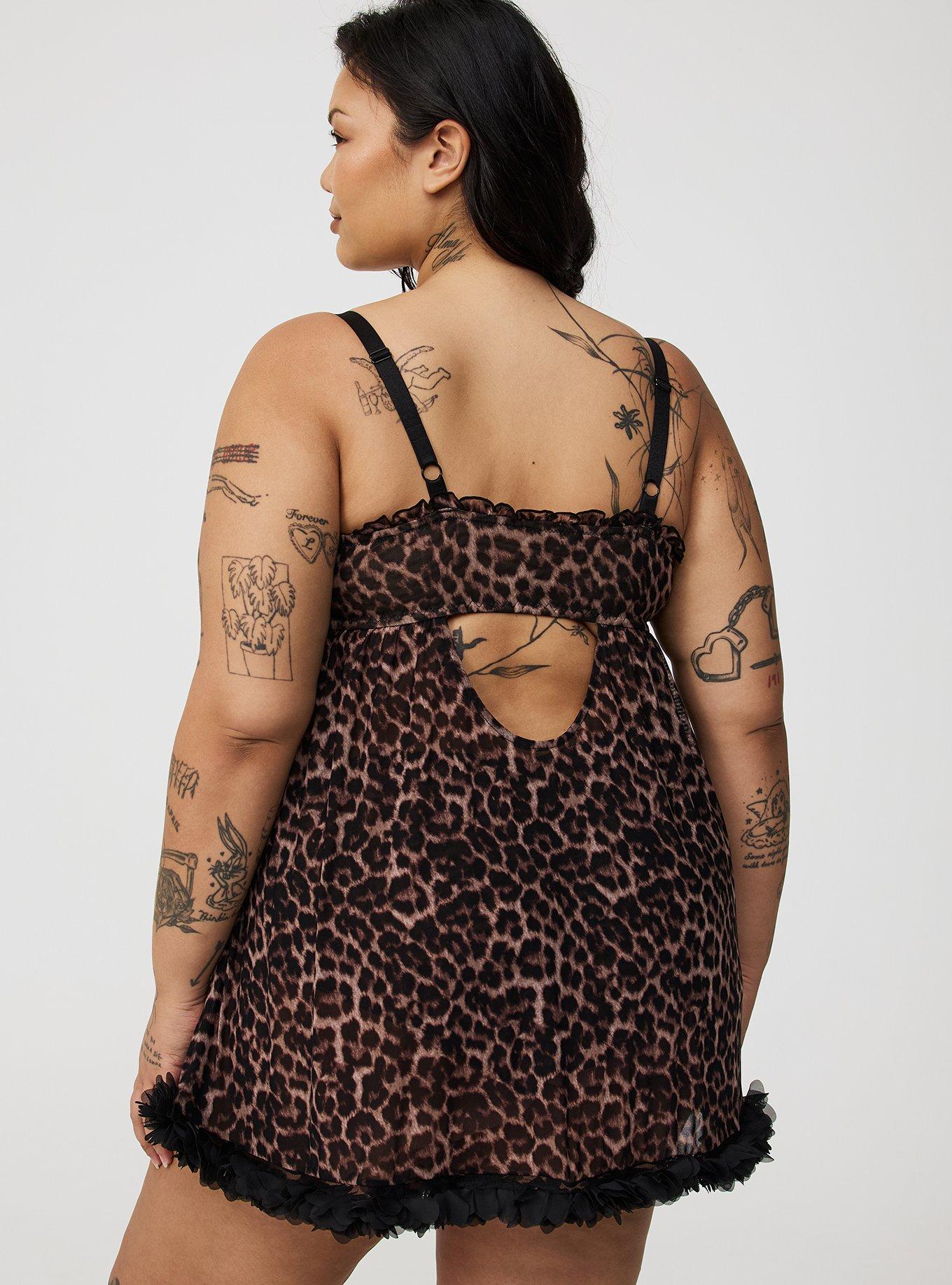 Wire-Free Mesh Babydoll Dress