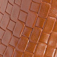 Woven Peep Toe Heel (WW), COGNAC, swatch