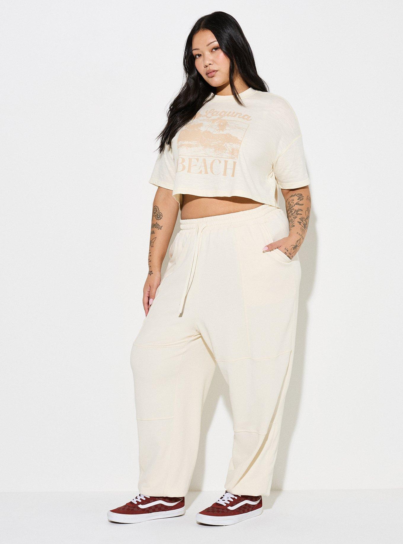 LoveSick French Terry Jogger, ANTIQUE WHITE, alternate