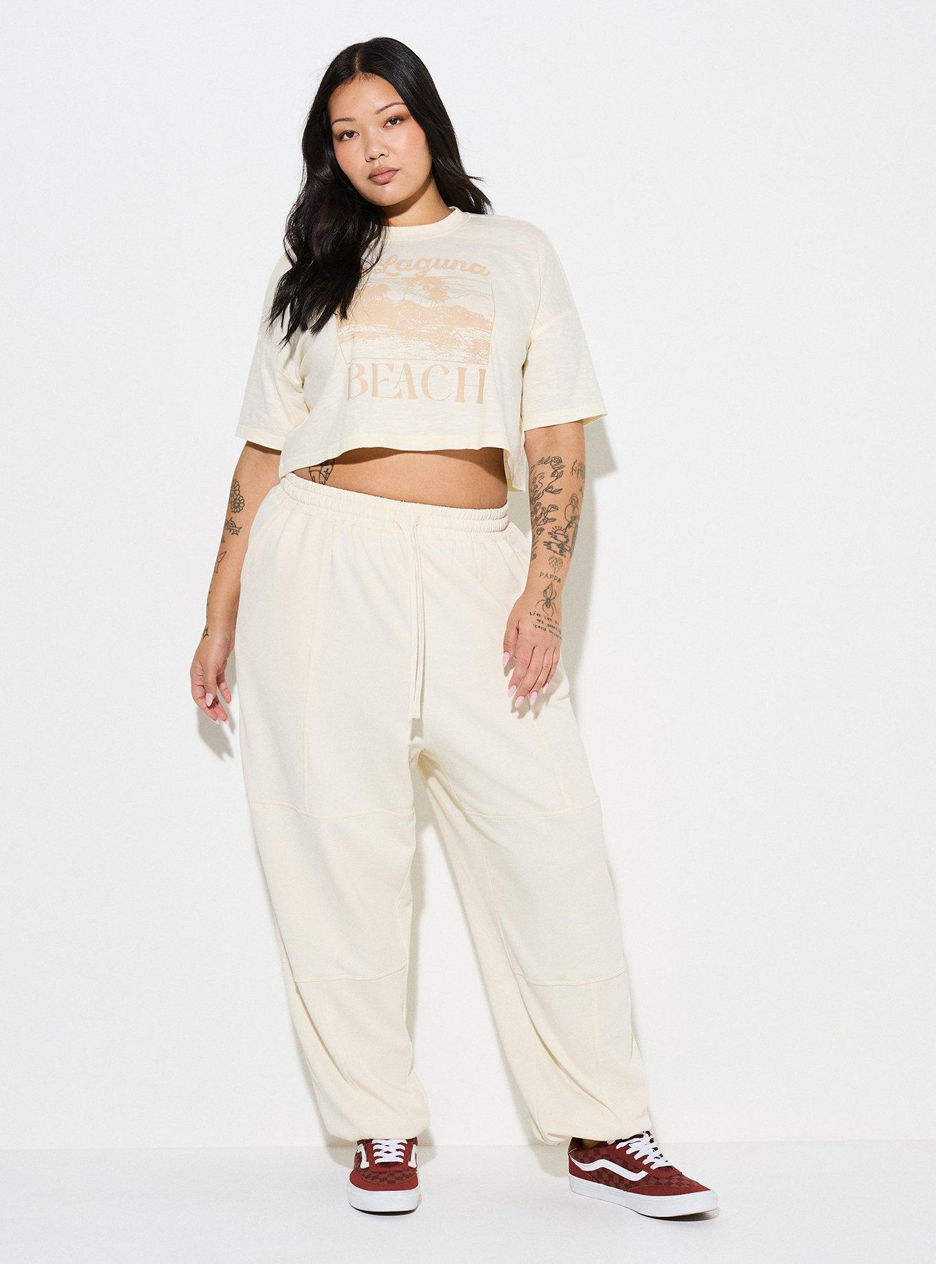 LoveSick French Terry Jogger, ANTIQUE WHITE, hi-res