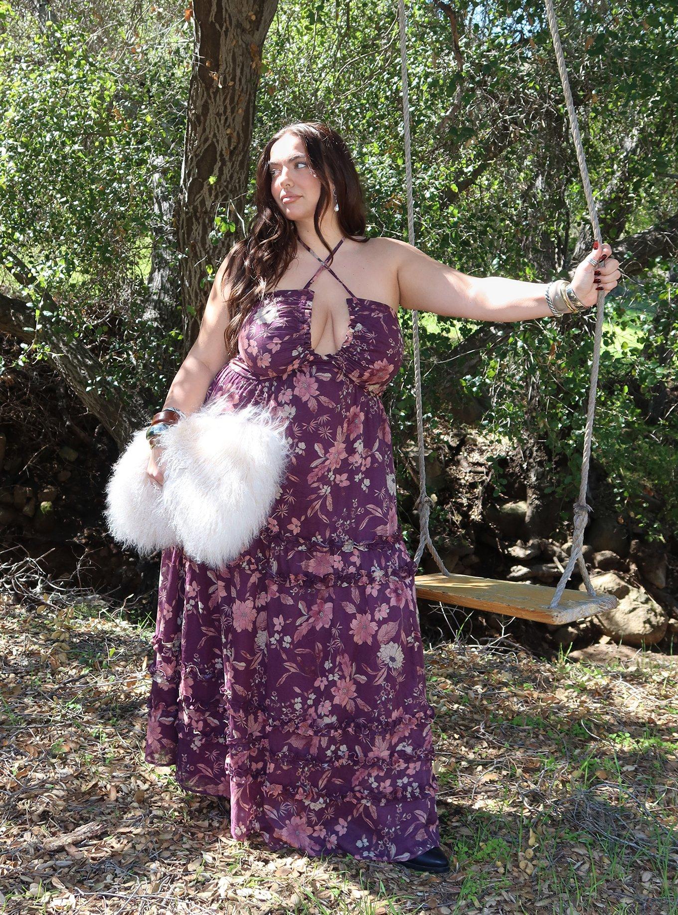 Festi Halter Bow Maxi Dress
