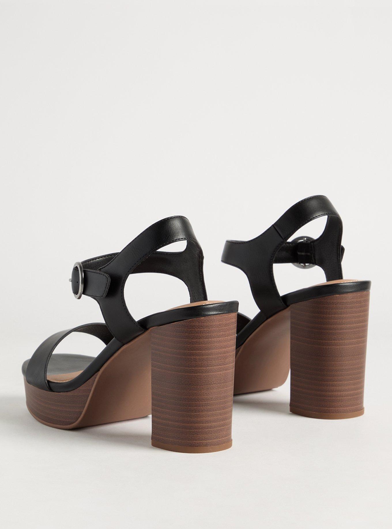 Dual Strap Wood Block Heel (WW)