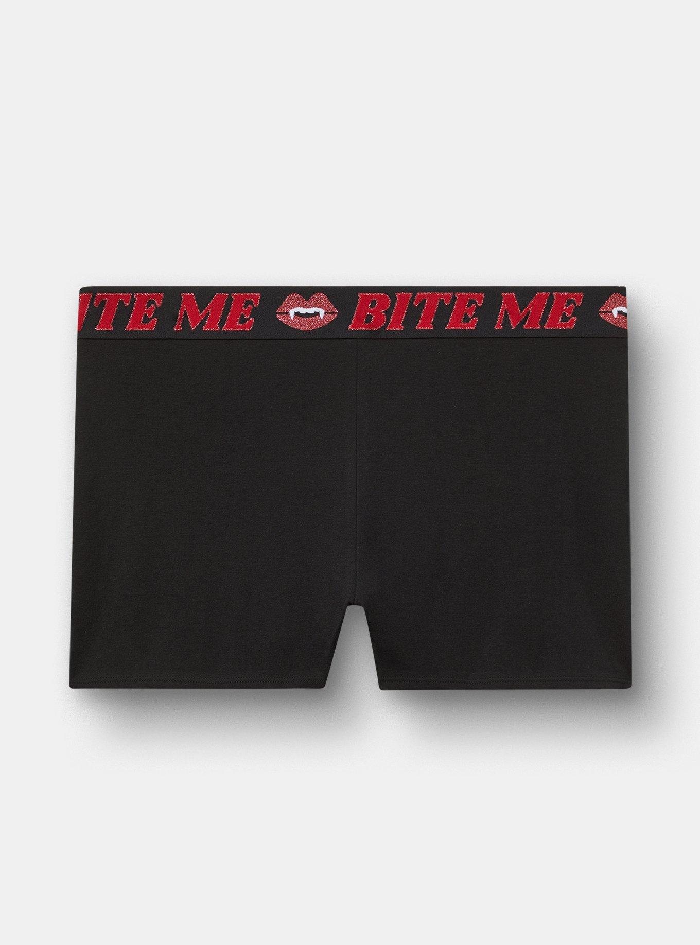 Cotton Mid-Rise Logo Shortie Panty