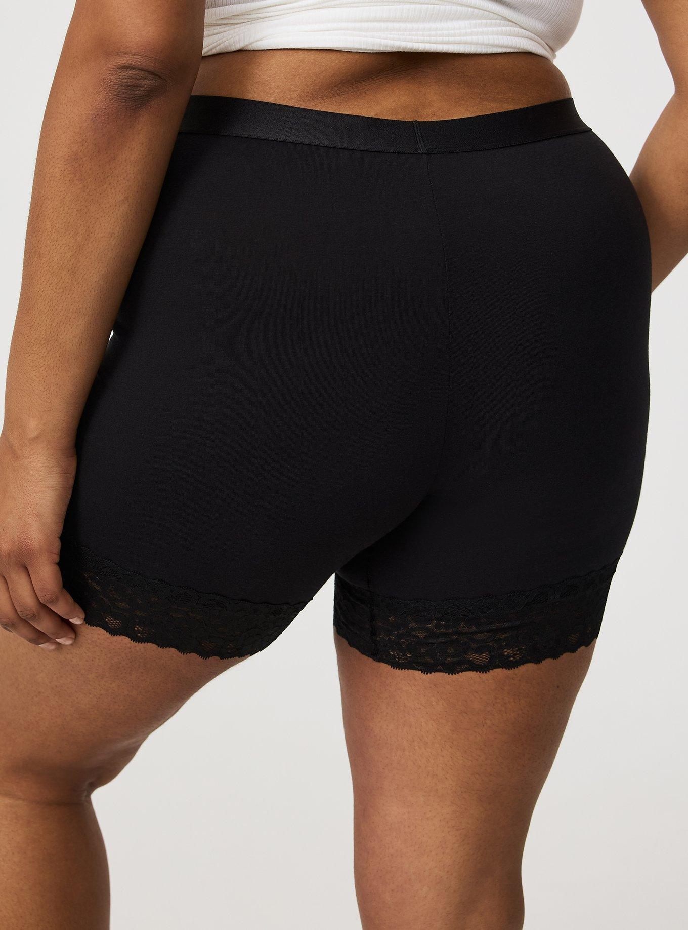 Cotton High-Rise Lace Trim Shortie Panty