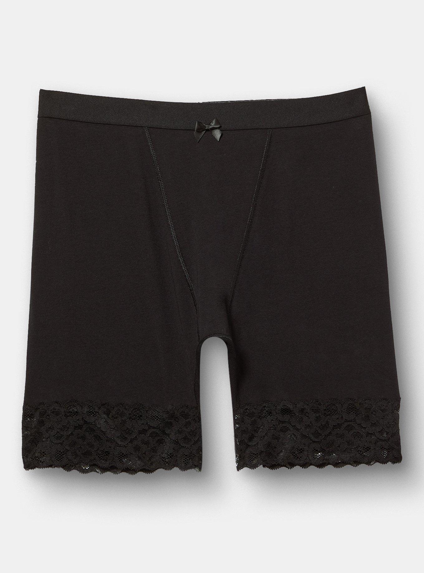 Cotton High-Rise Lace Trim Shortie Panty