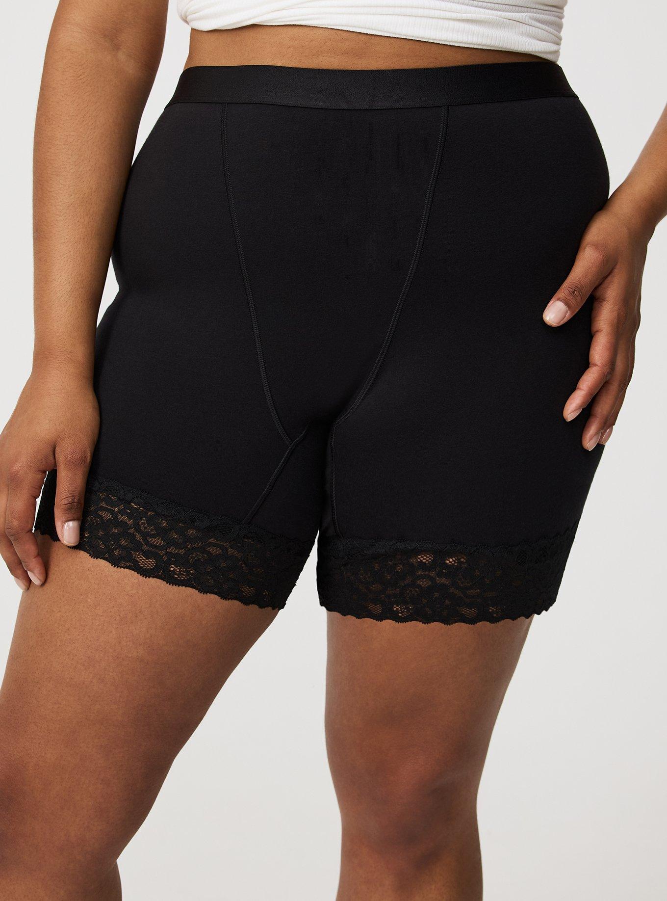 Cotton High-Rise Lace Trim Shortie Panty