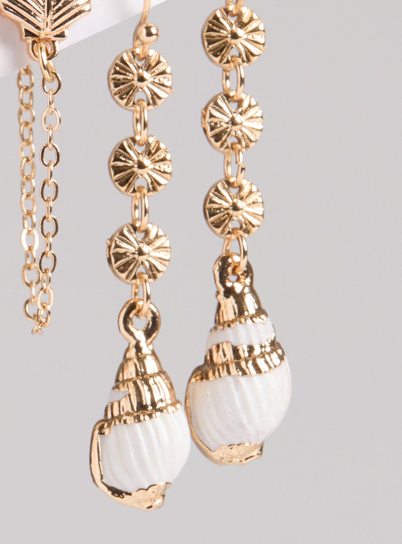 Shell Linear Earring Set