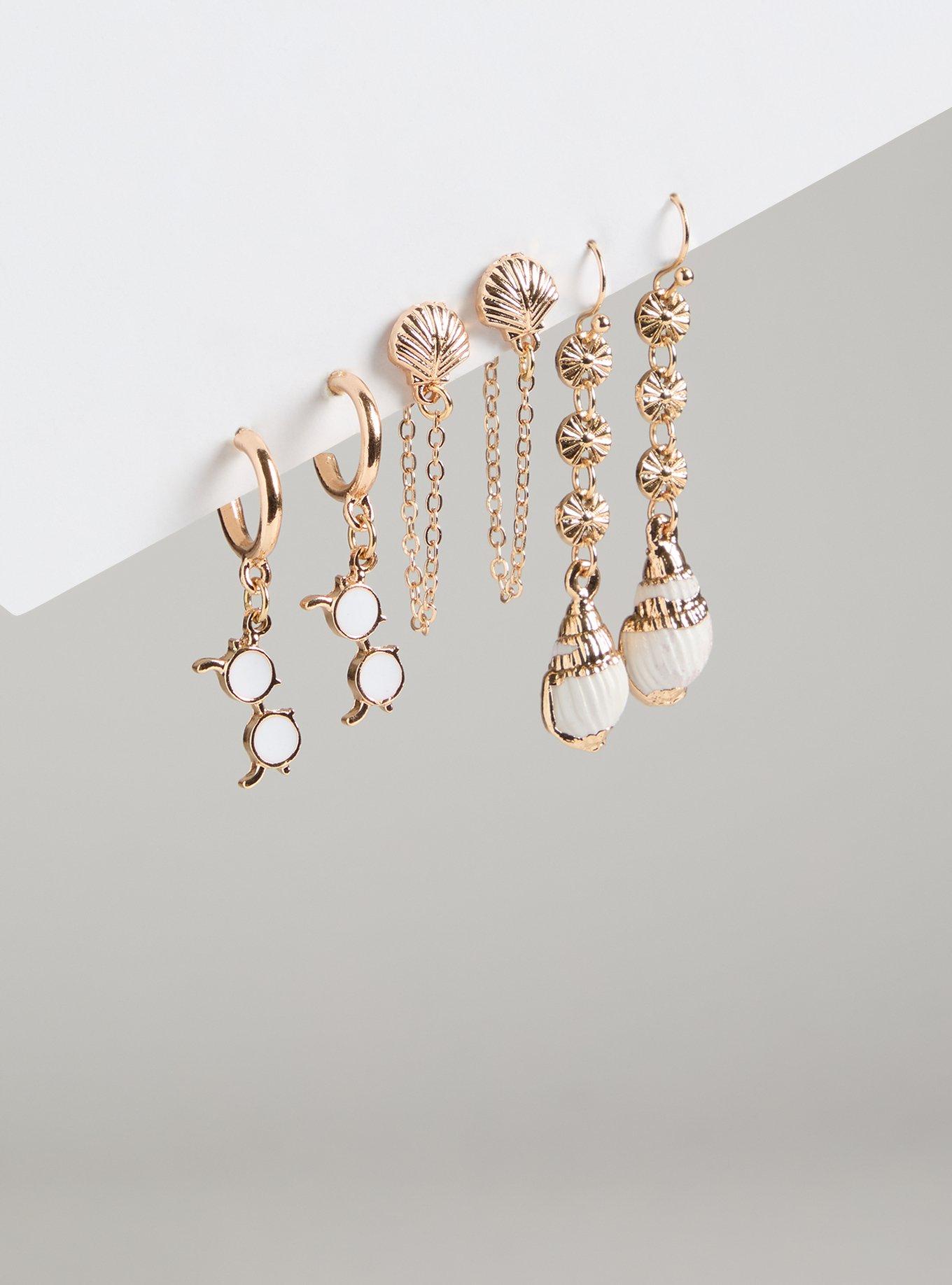 Shell Linear Earring Set