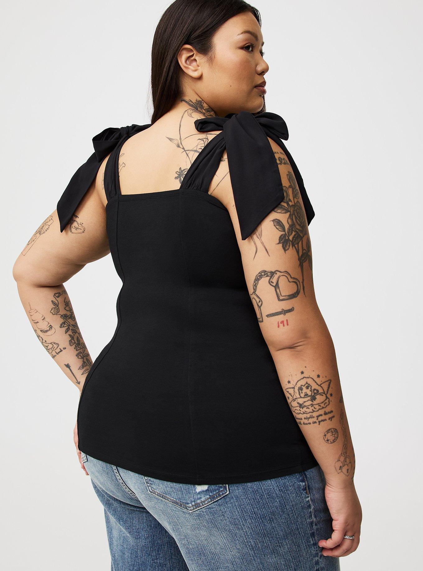Foxy Tie Strap Corset Tank
