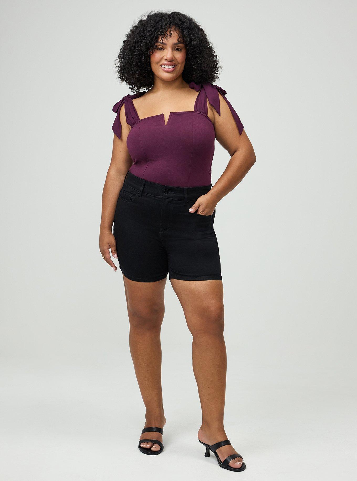 Foxy Tie Strap Corset Tank, POTENT PURPLE, alternate