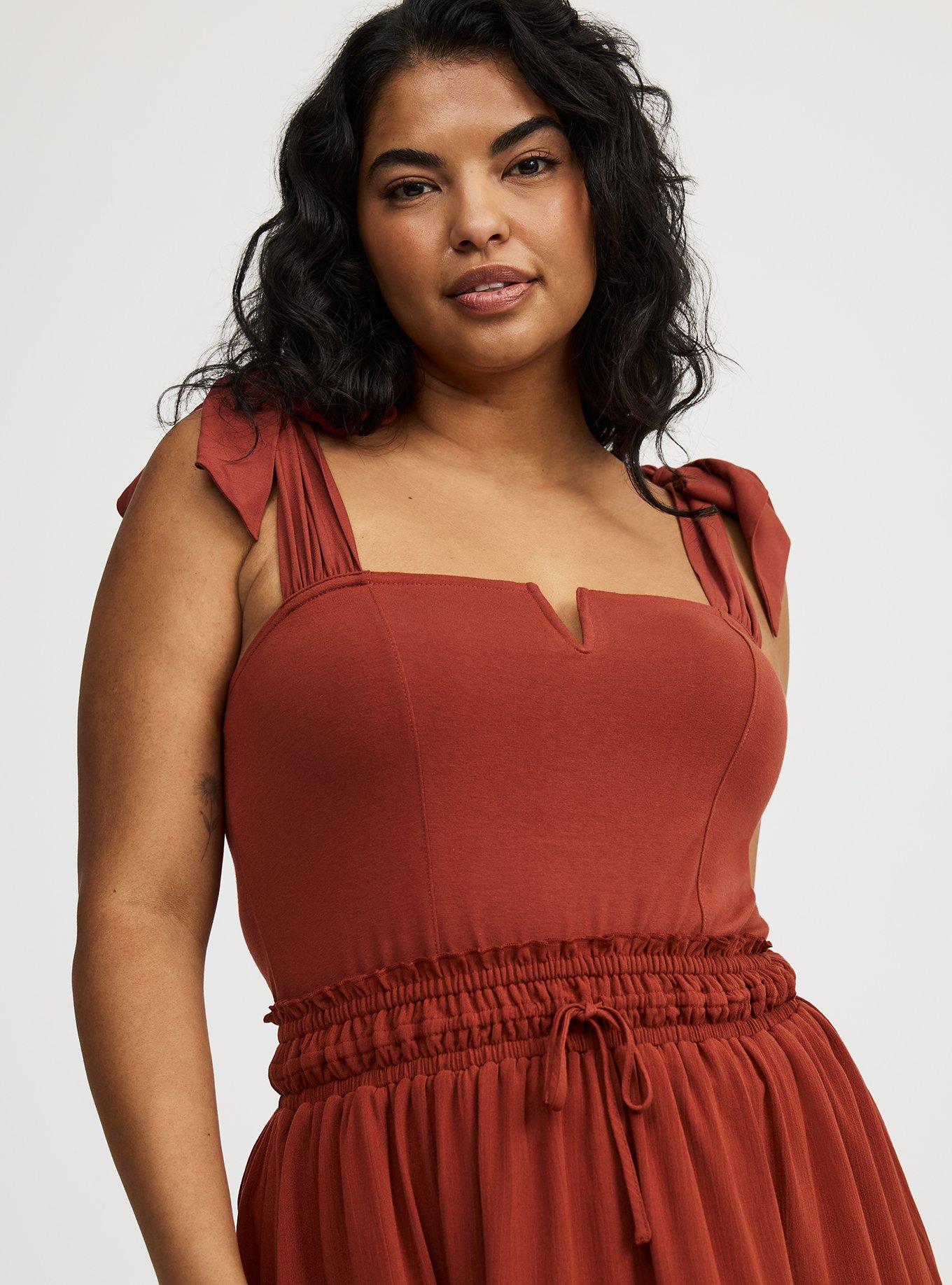 Foxy Tie Strap Corset Tank