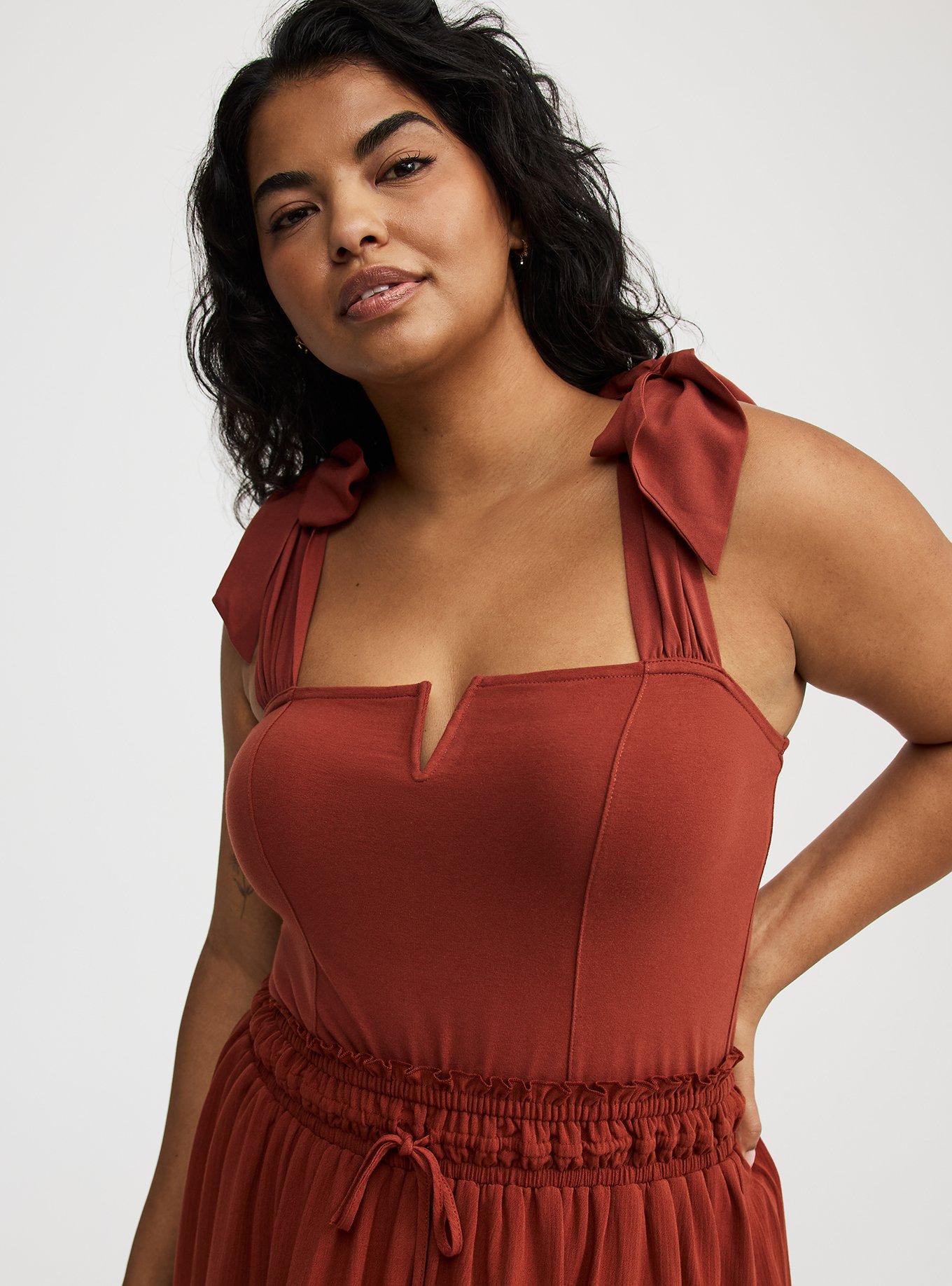 Foxy Tie Strap Corset Tank