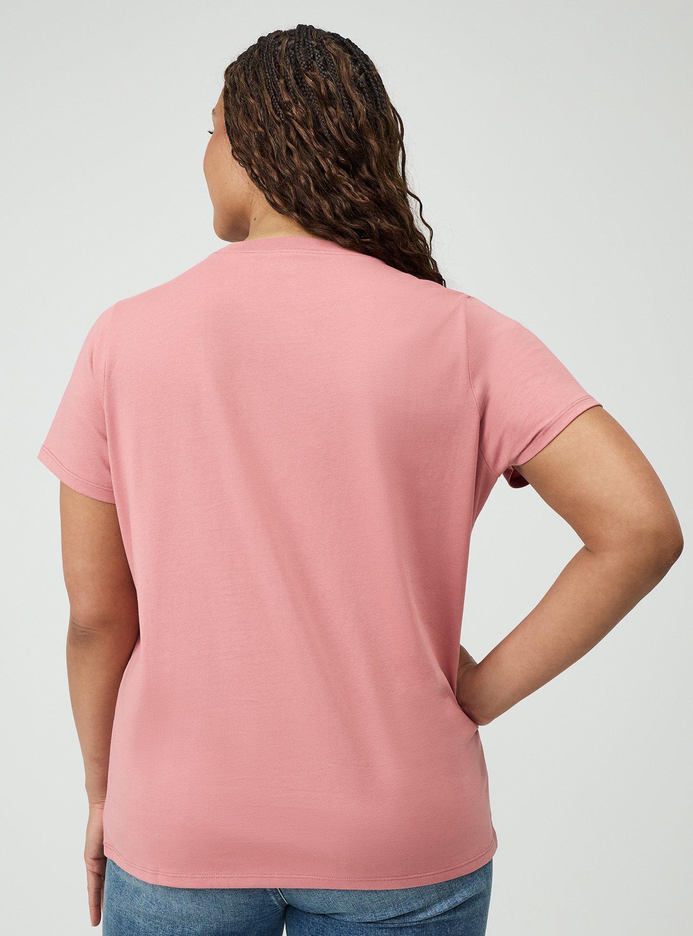 Cotton Crew Boxy Tee, DUSTY ROSE, alternate