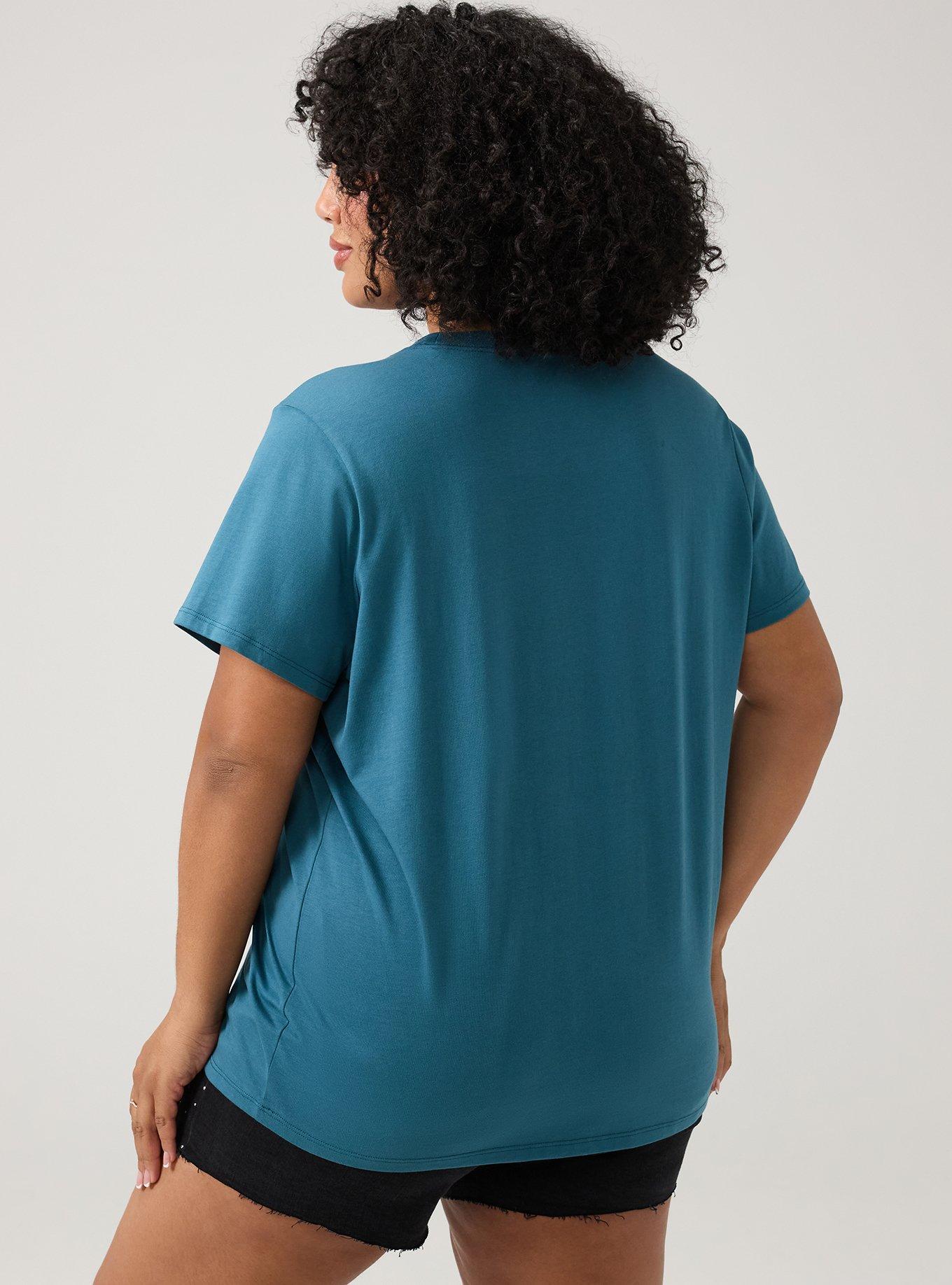 Cotton Crew Boxy Tee, MALLARD BLUE, alternate