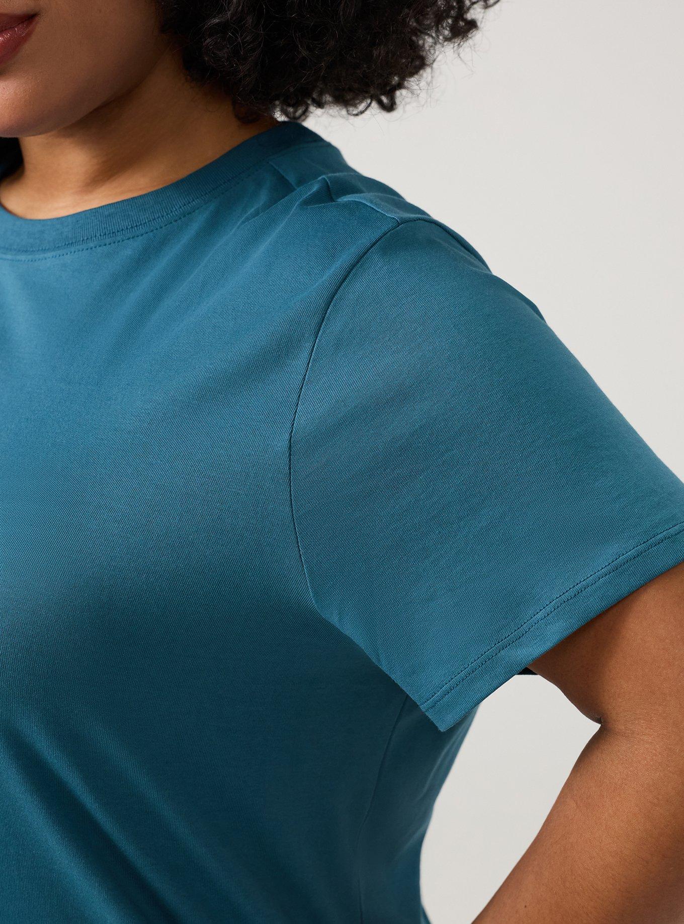 Cotton Crew Boxy Tee, MALLARD BLUE, alternate