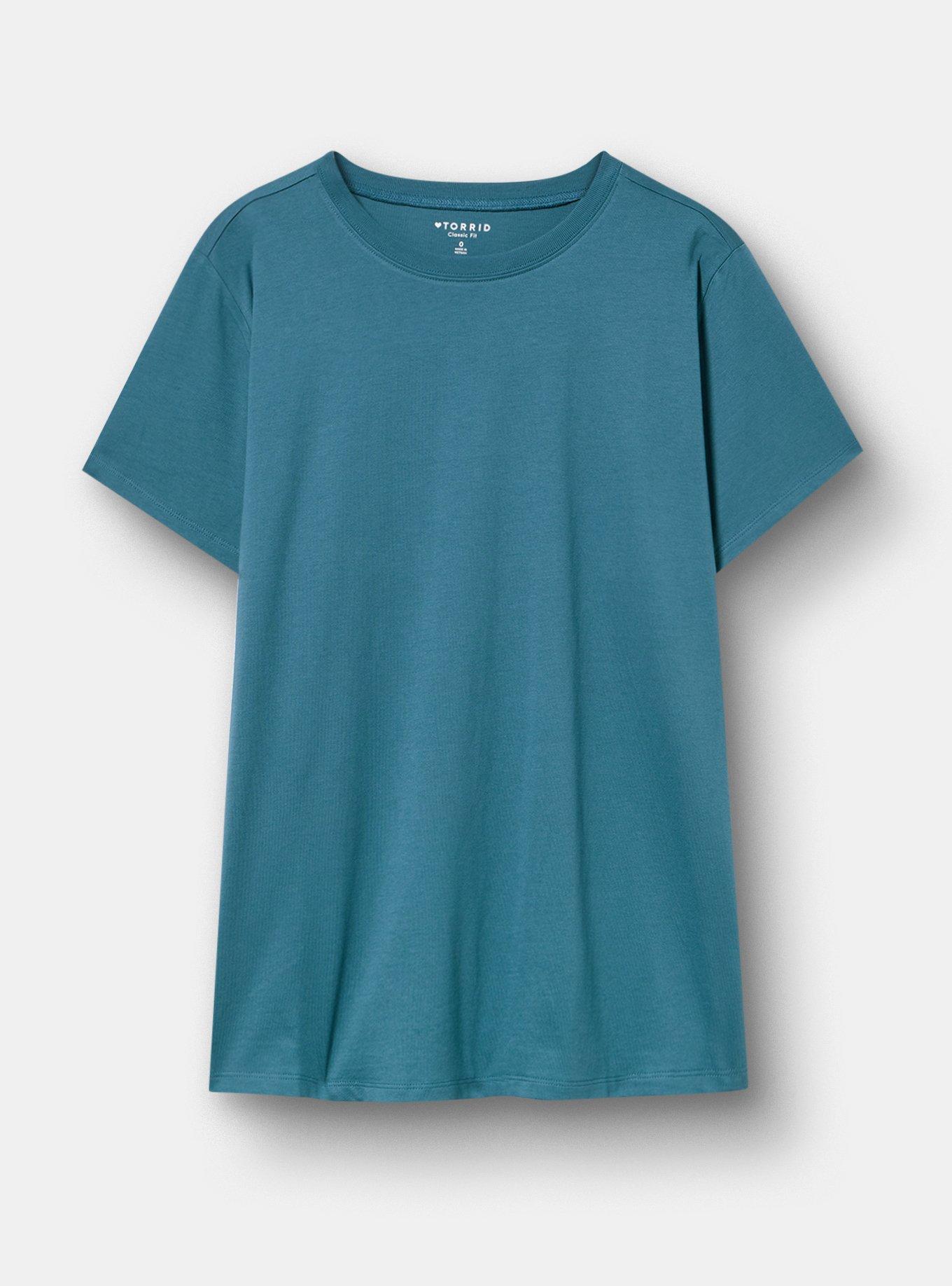 Cotton Crew Boxy Tee, MALLARD BLUE, hi-res