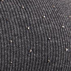 Embroidered High-Neck Rib Tank, CHARCOAL HEATHER GREY, swatch
