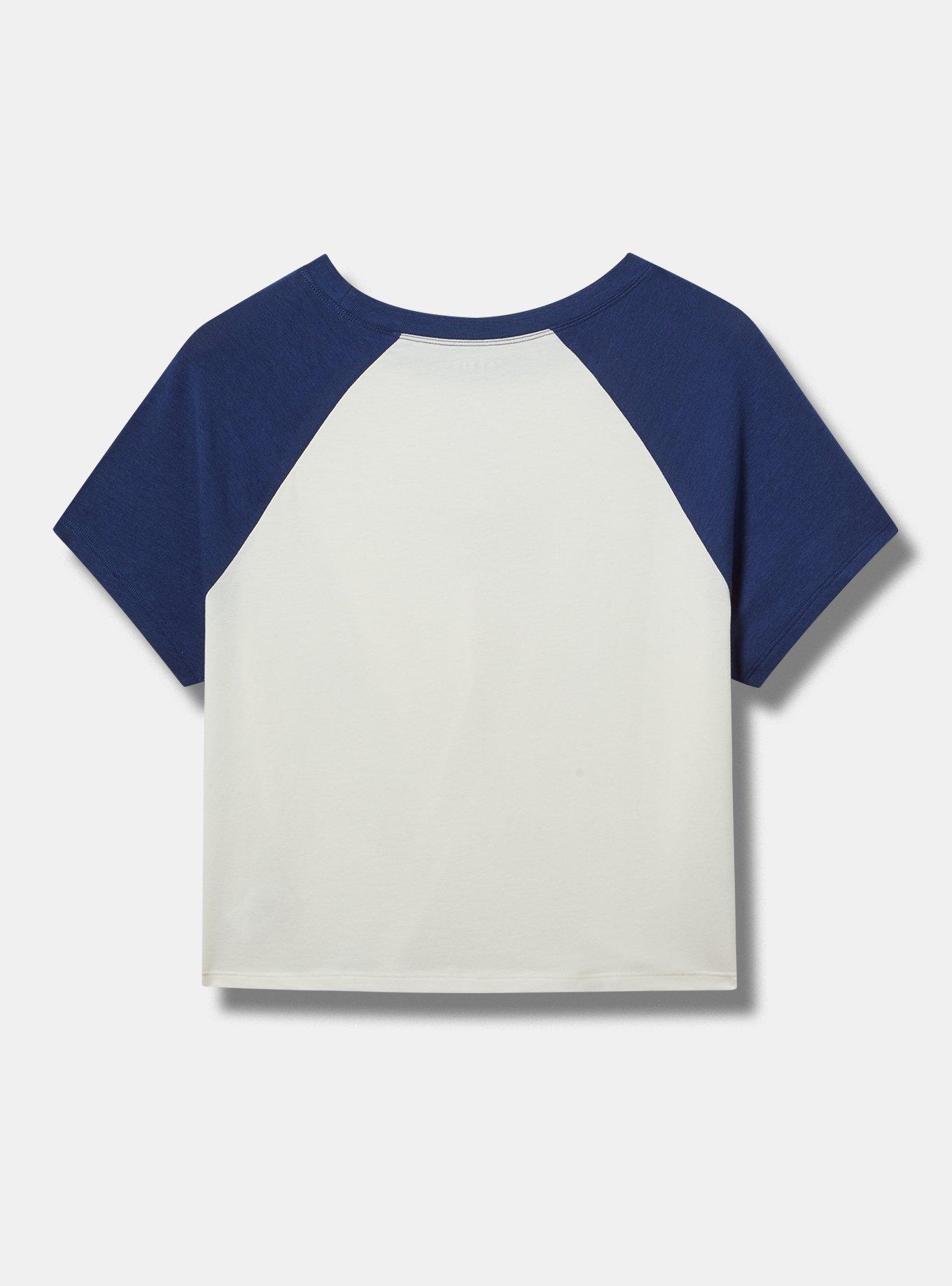 Cherry Fitted Vintage Jersey Ringer Crop Tee