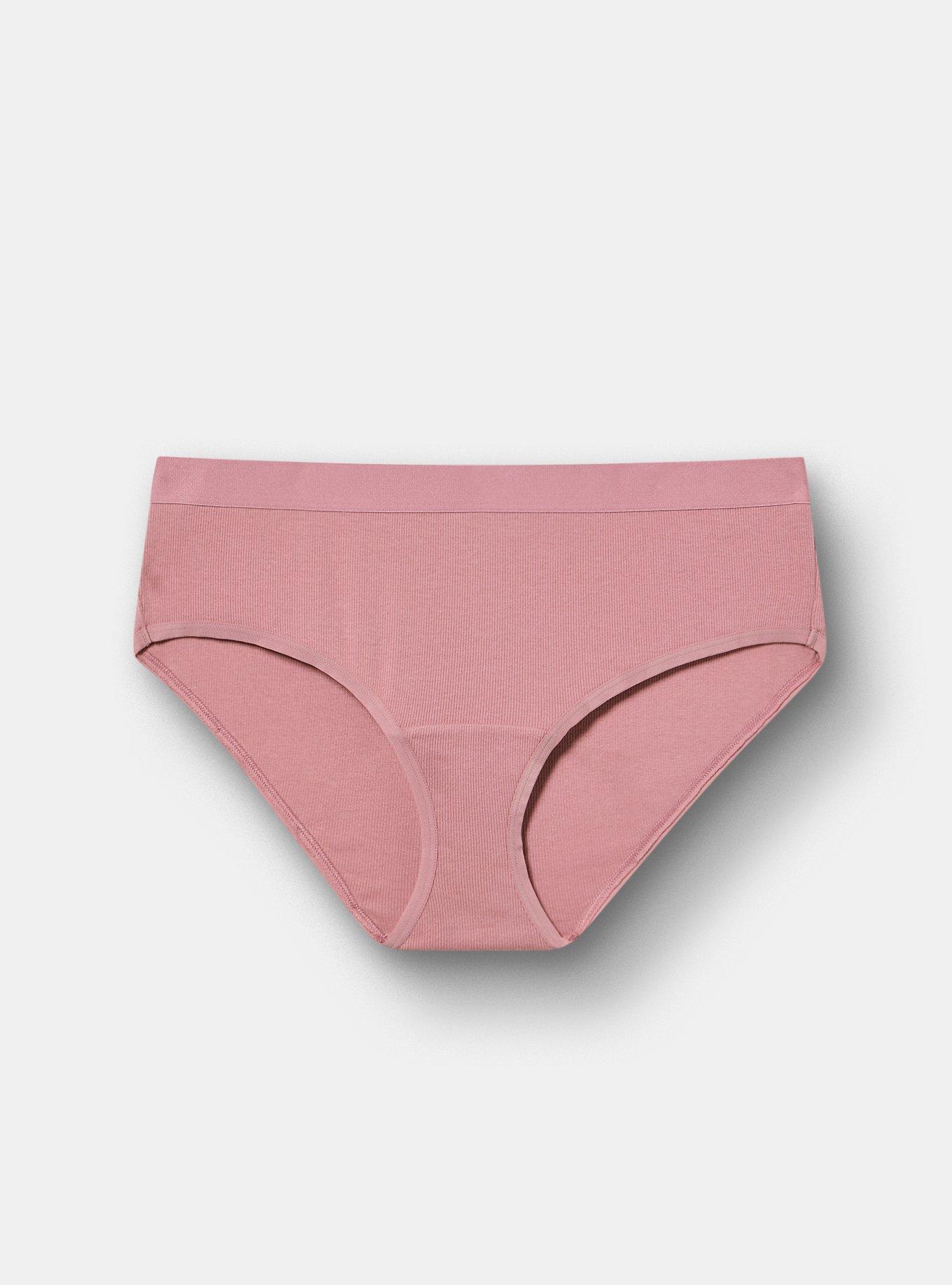 Cotton Rib Mid-Rise Hipster Panty, NOSTALGIA ROSE, hi-res