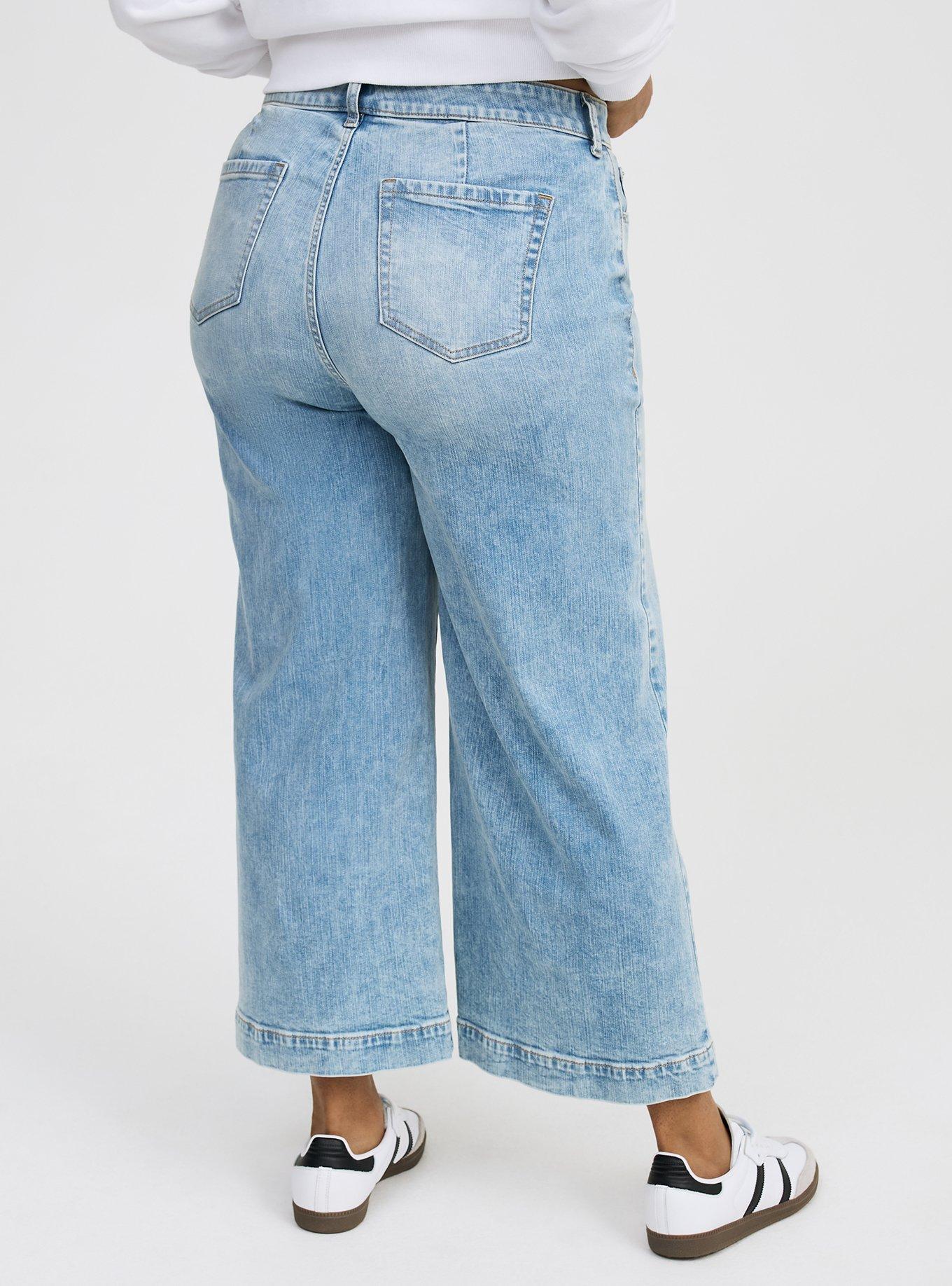 High-Rise Wide-Leg Ankle Crop Jean