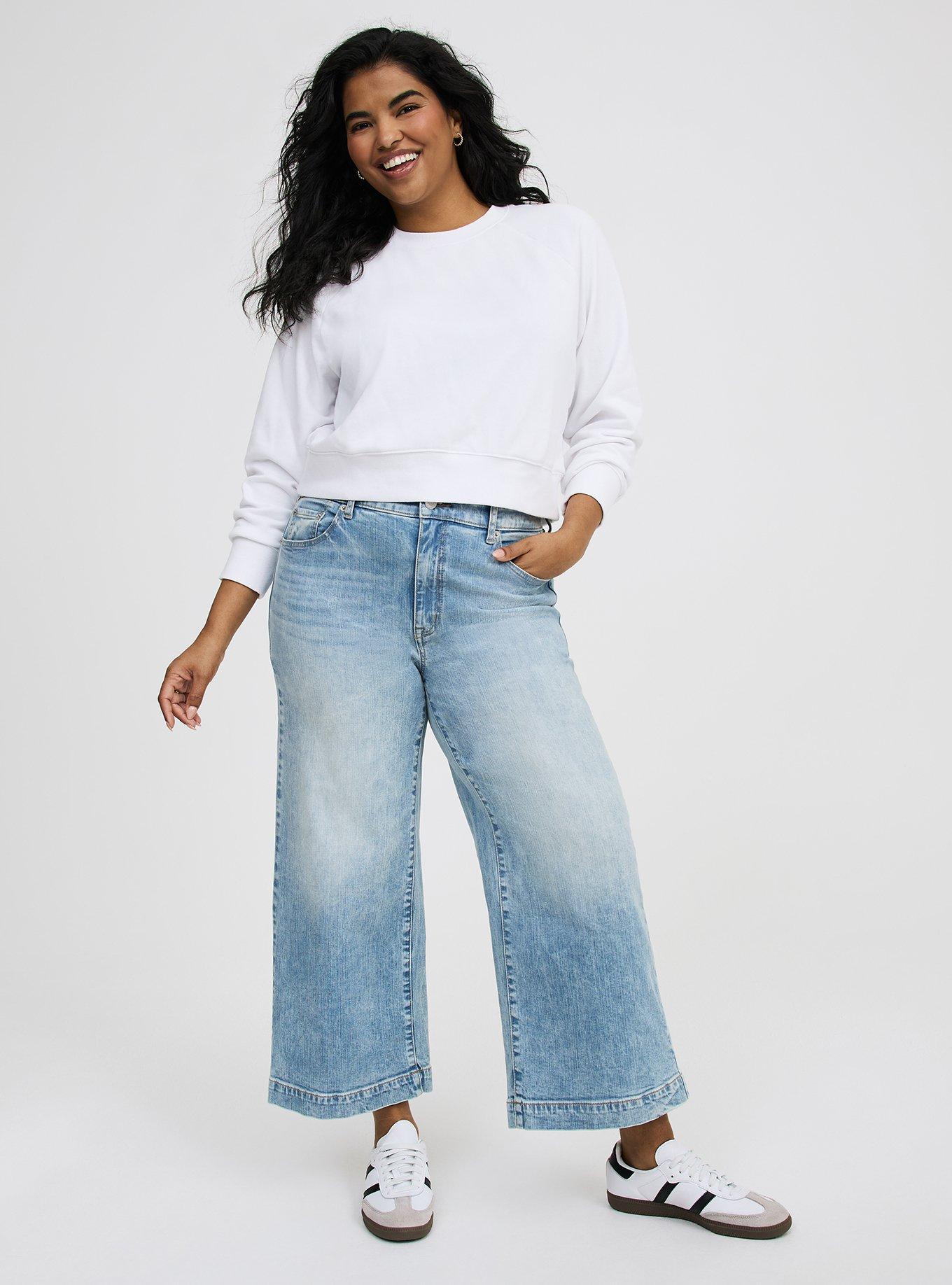 High-Rise Wide-Leg Ankle Crop Jean