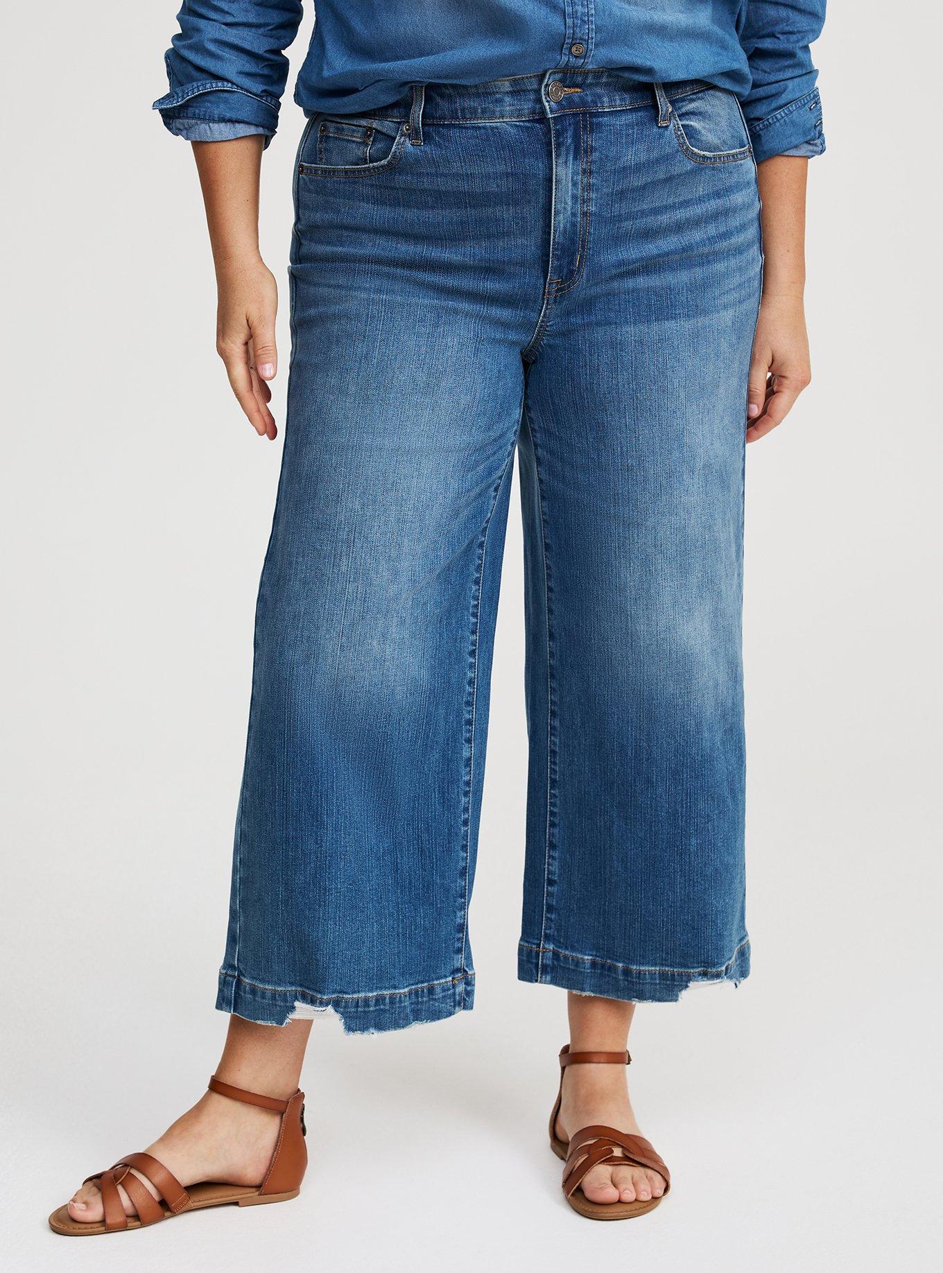 High-Rise Wide-Leg Ankle Crop Jean