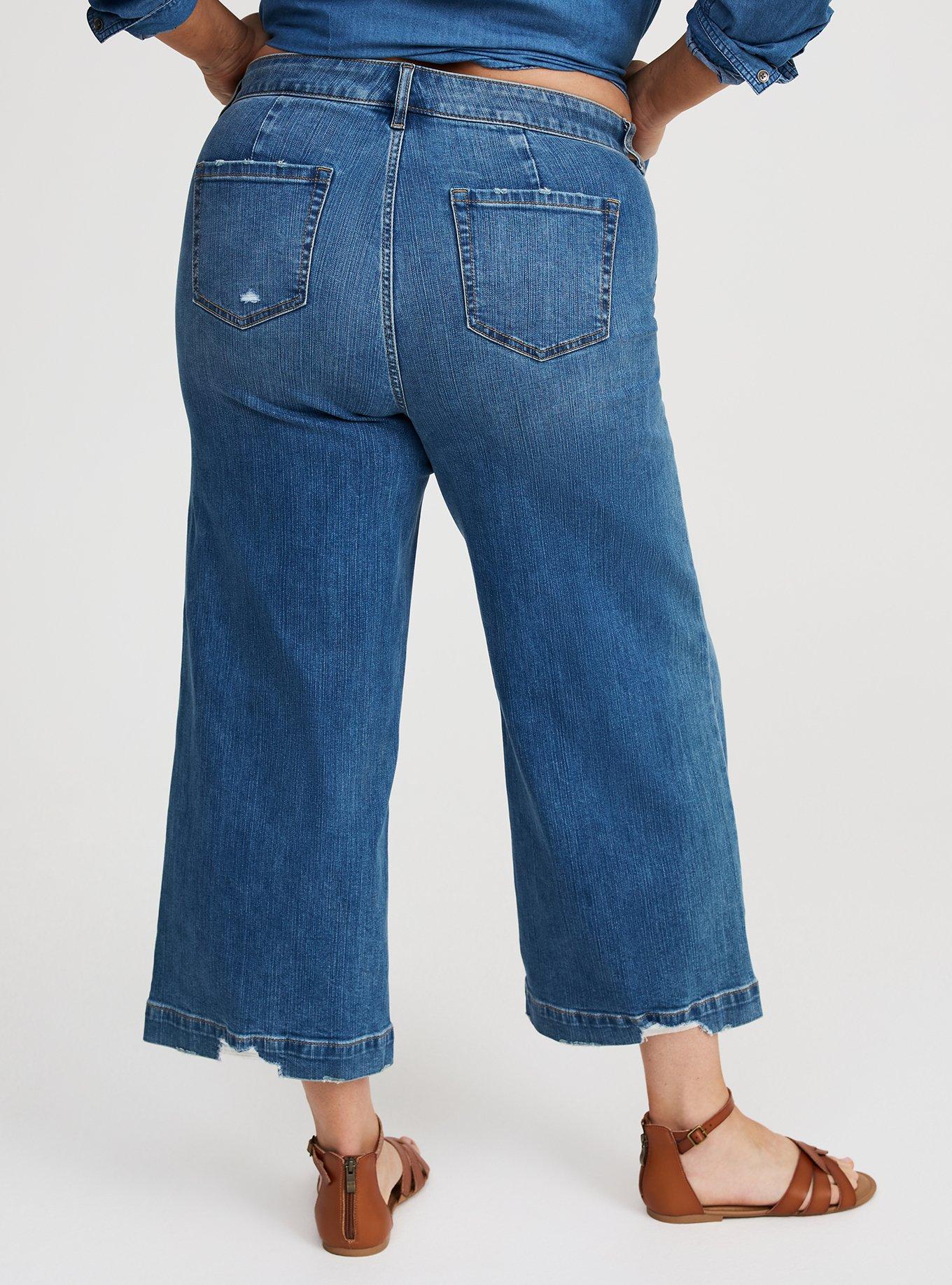 High-Rise Wide-Leg Ankle Crop Jean