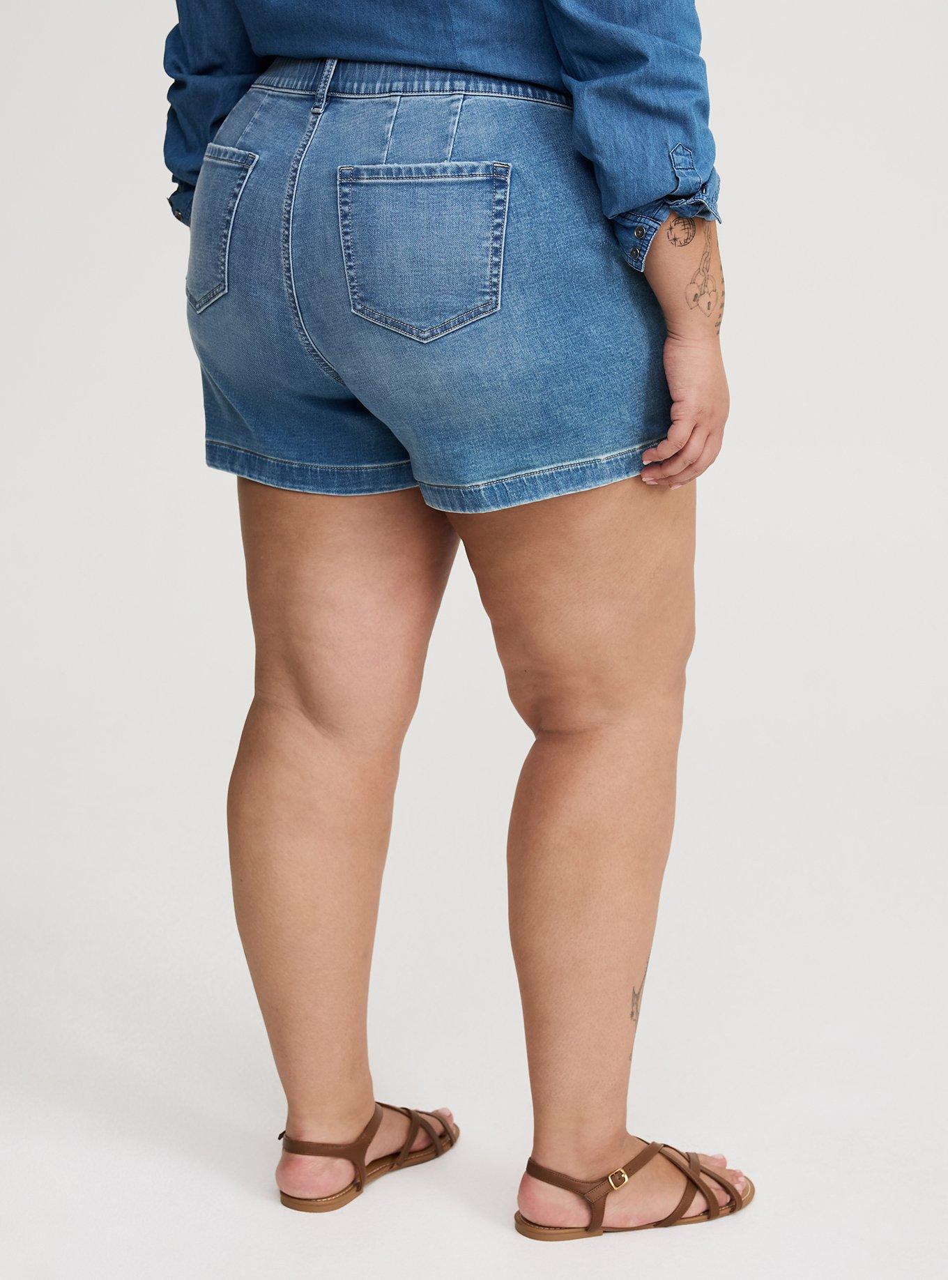 Weekend Mid-Rise Knit Denim Short