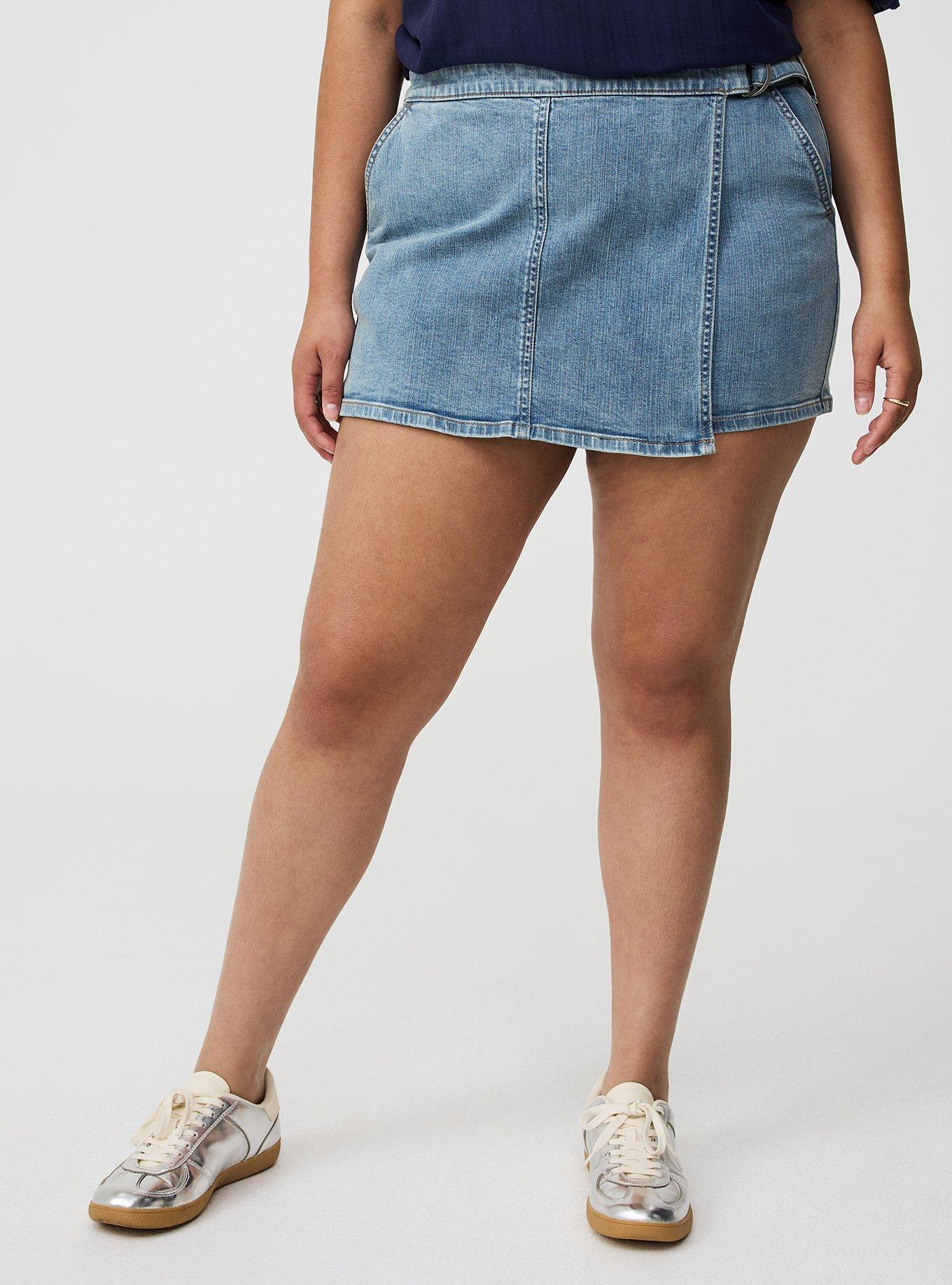 High-Rise Wrap-Front Skort