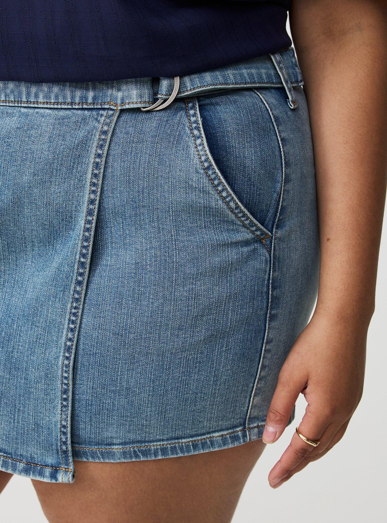 High-Rise Wrap-Front Skort