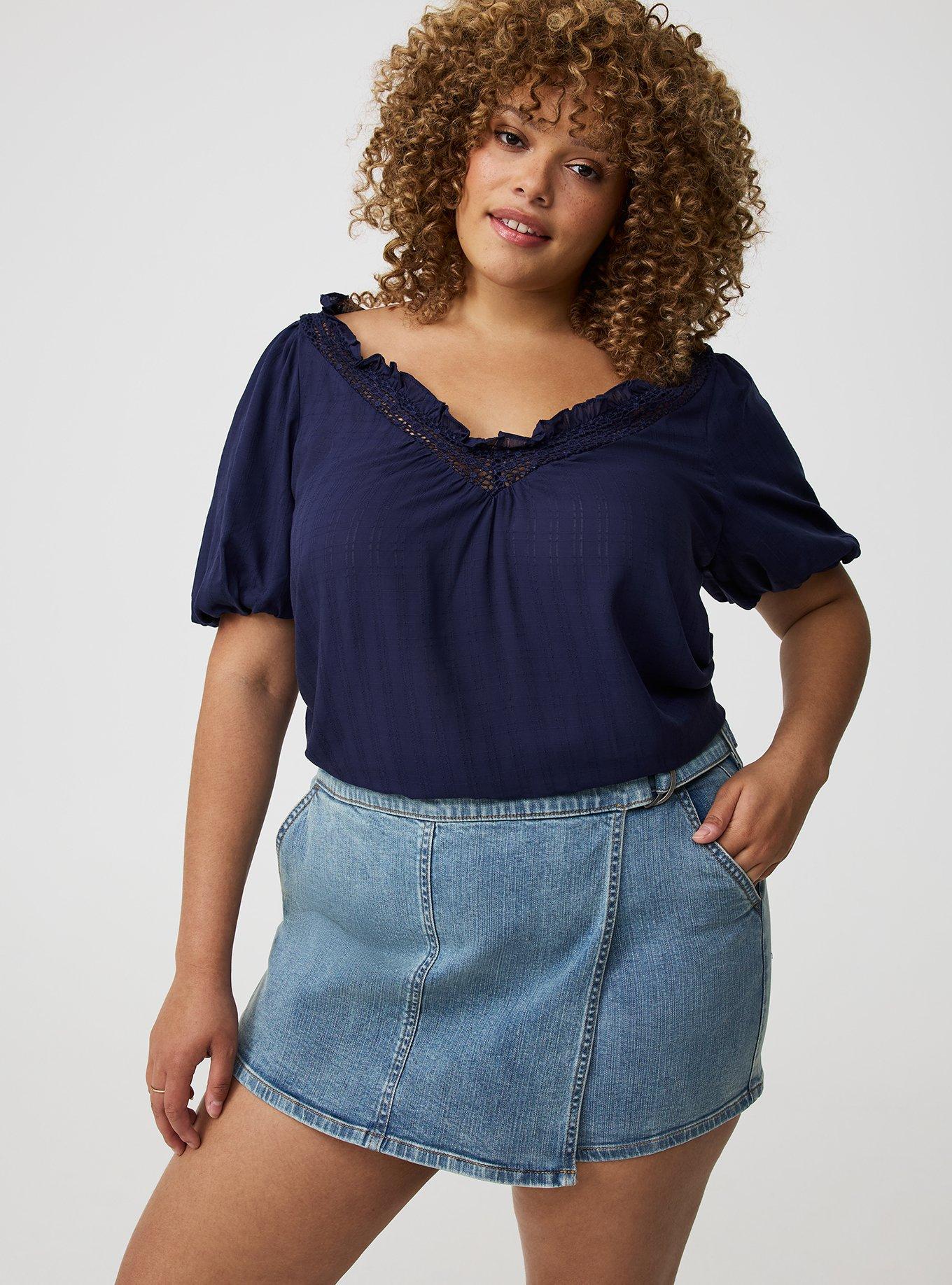 High-Rise Wrap-Front Skort