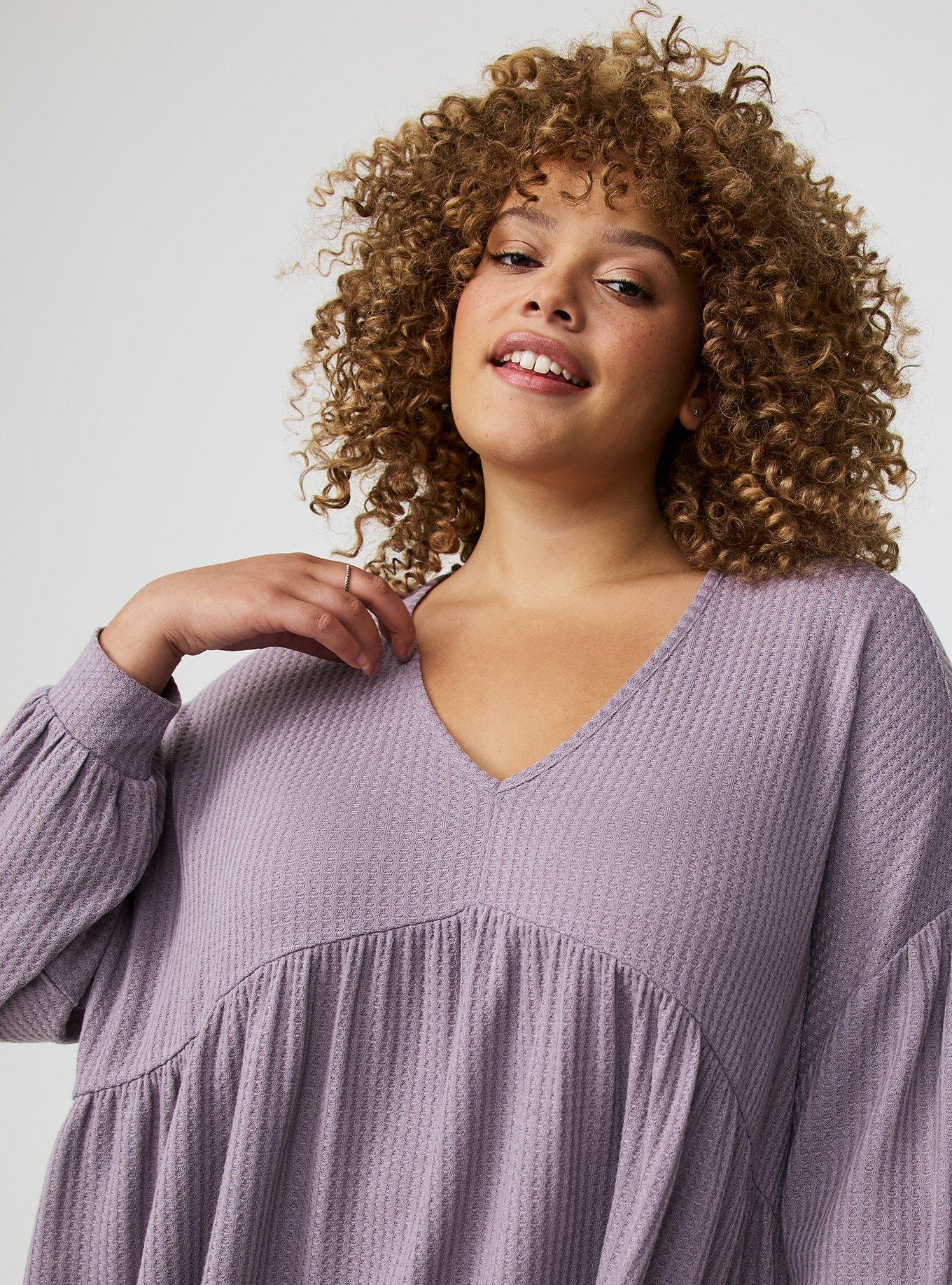 Shirred Long Sleeve Top