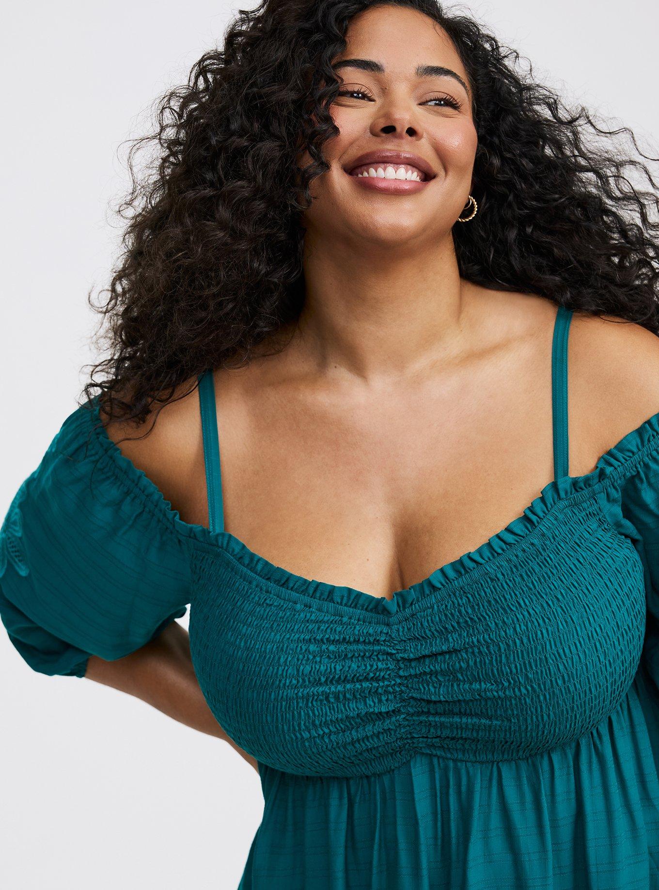 Cold-Shoulder 3/4 Sleeve Top