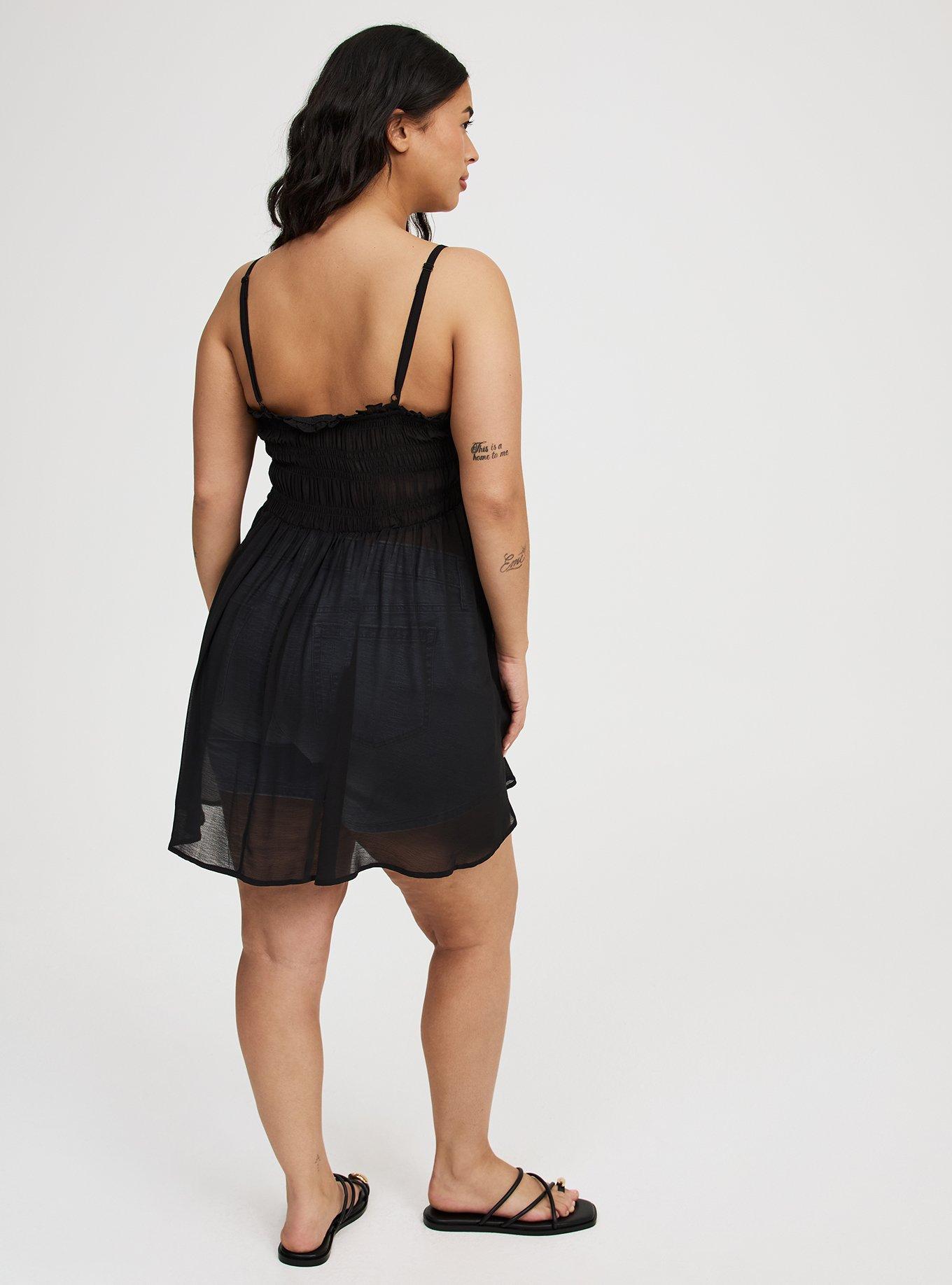 Button-Front Smocked Tunic Cami