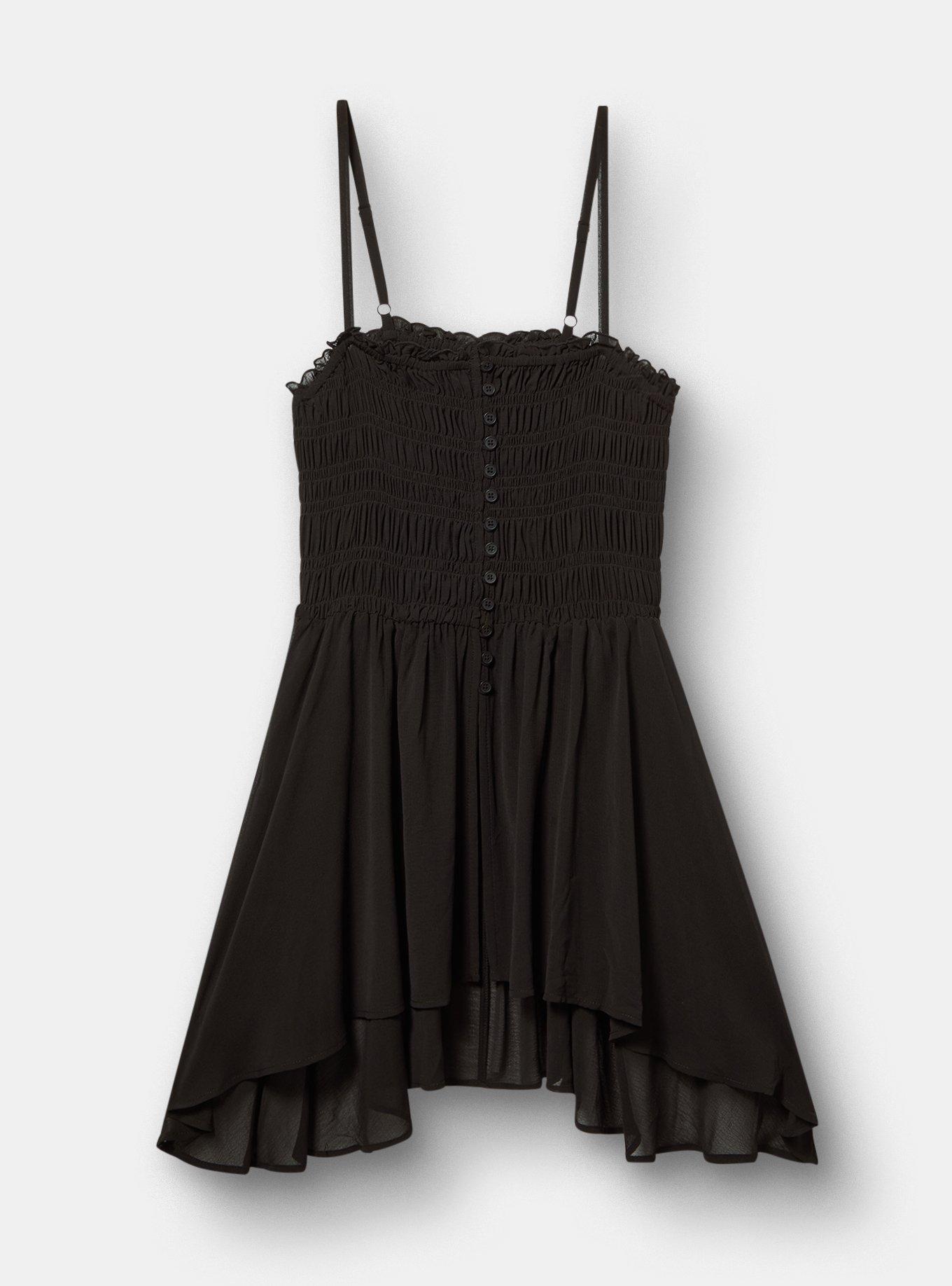 Button-Front Smocked Tunic Cami