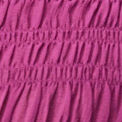 Button-Front Smocked Tunic Cami, PLUM CASPIA, swatch