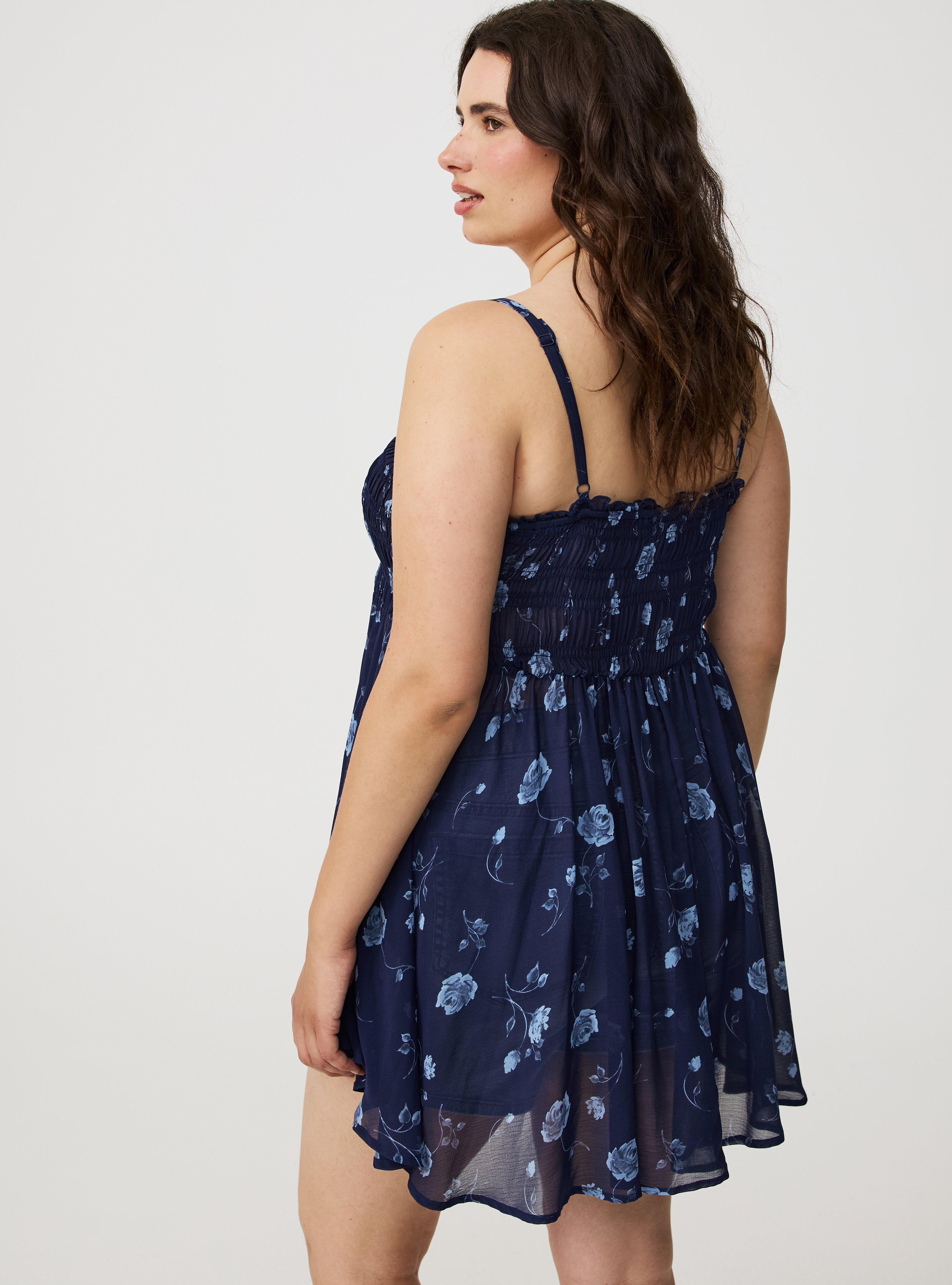 Button-Front Smocked Tunic Cami